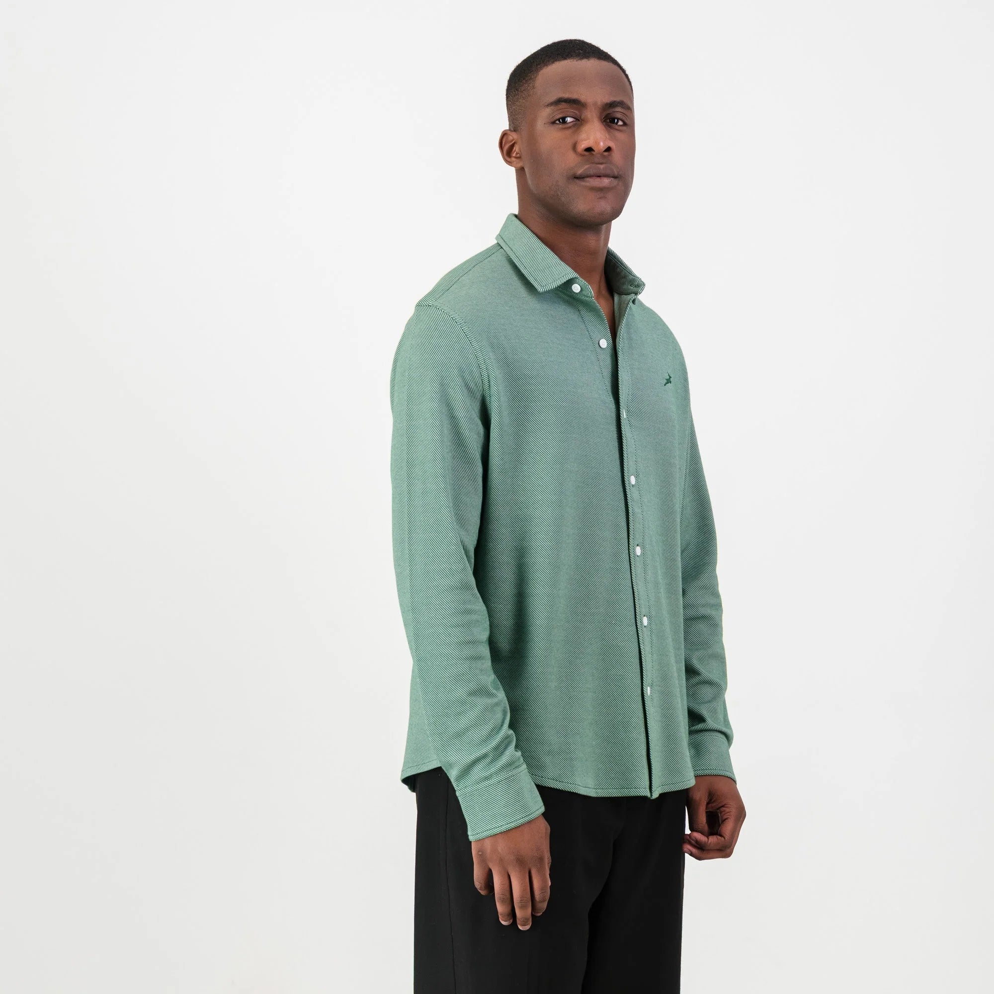 Springboks Jacquard Long Sleeve Shirt – Springbok Green