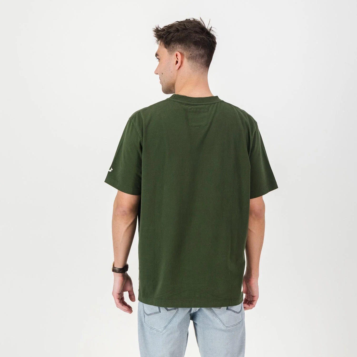 Springboks SML Shield Regular Crew Tee - Military Olive