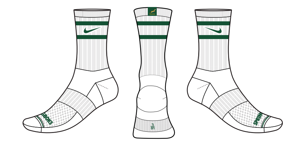 Springboks Nike Everyday Cushioned Socks 3 Pack Multi