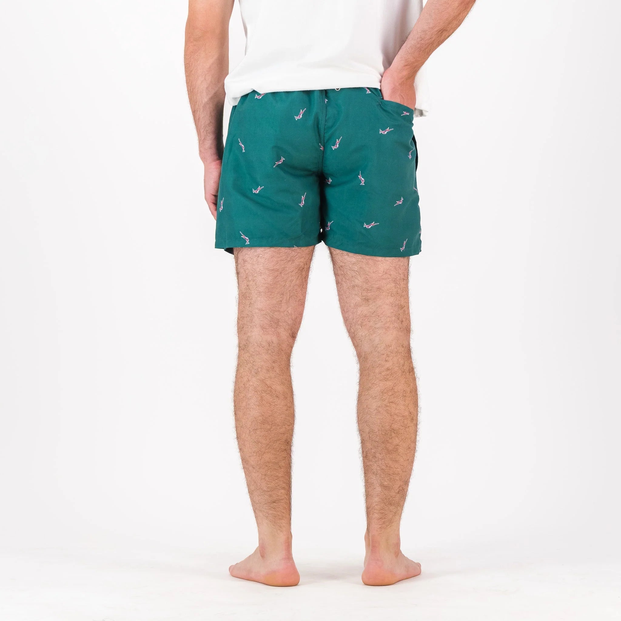 Springboks Summer Pop Print Swim Shorts-Teal