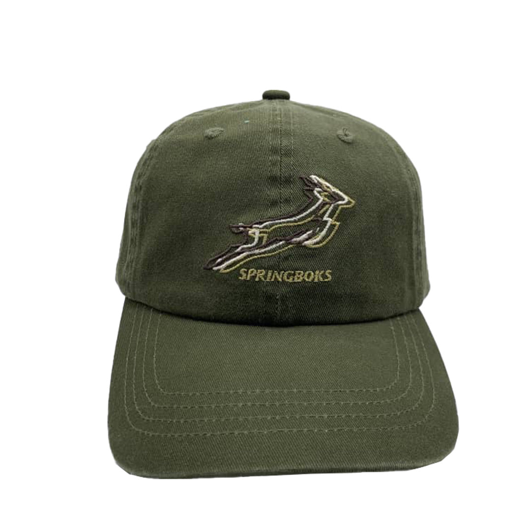 Springboks Triple Bok Dad Cap- Military Olive