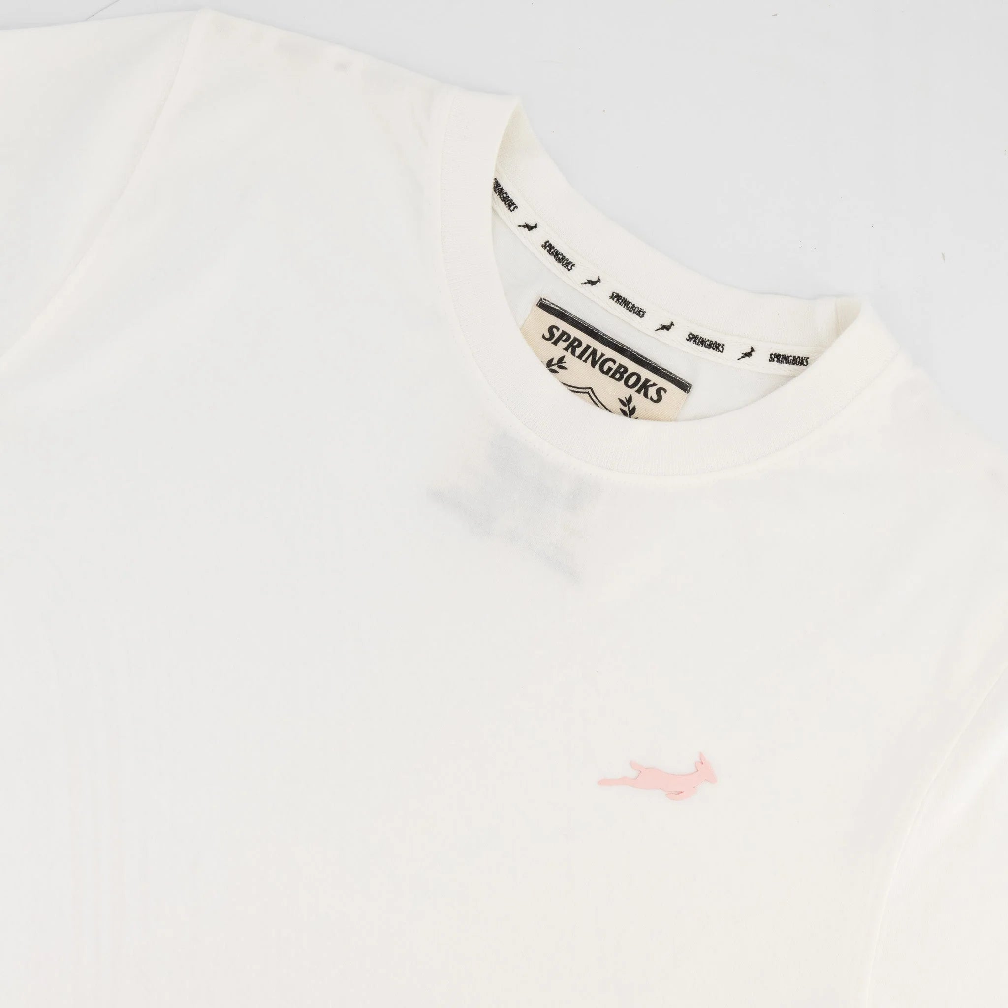 Springboks LC Badge Ladies Crew Tee - White