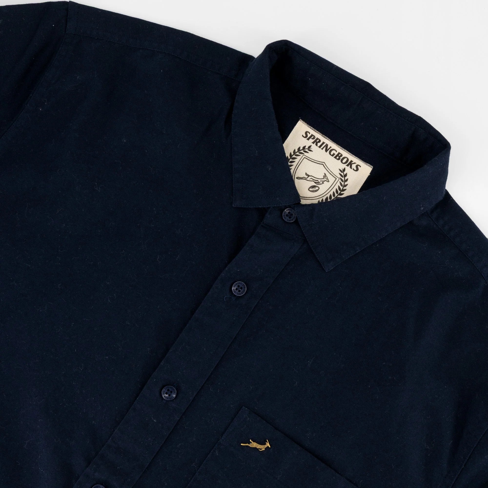 Springboks Tailored LS Oxford Shirt-Navy