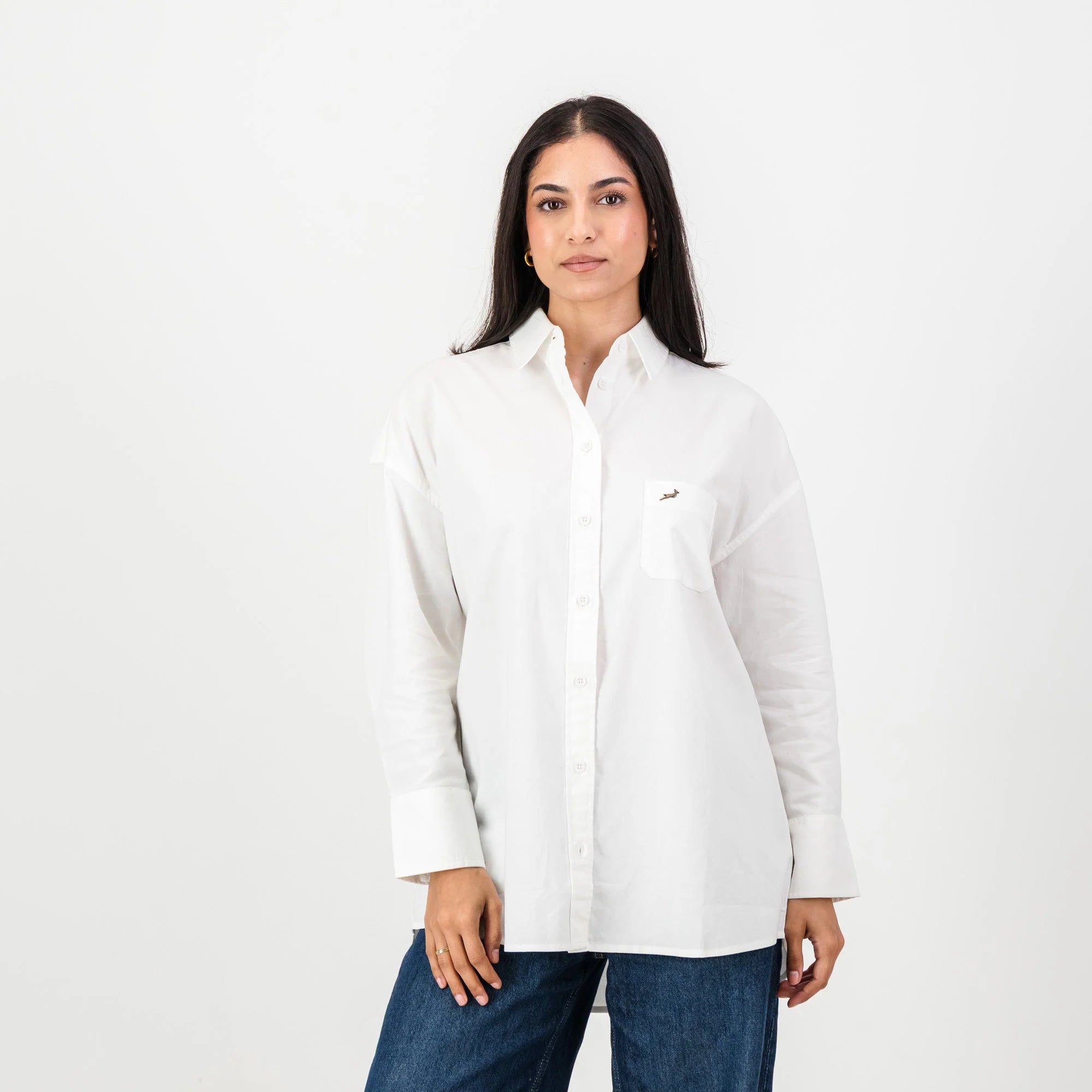 Springboks Ladies Oxford Shirt-White