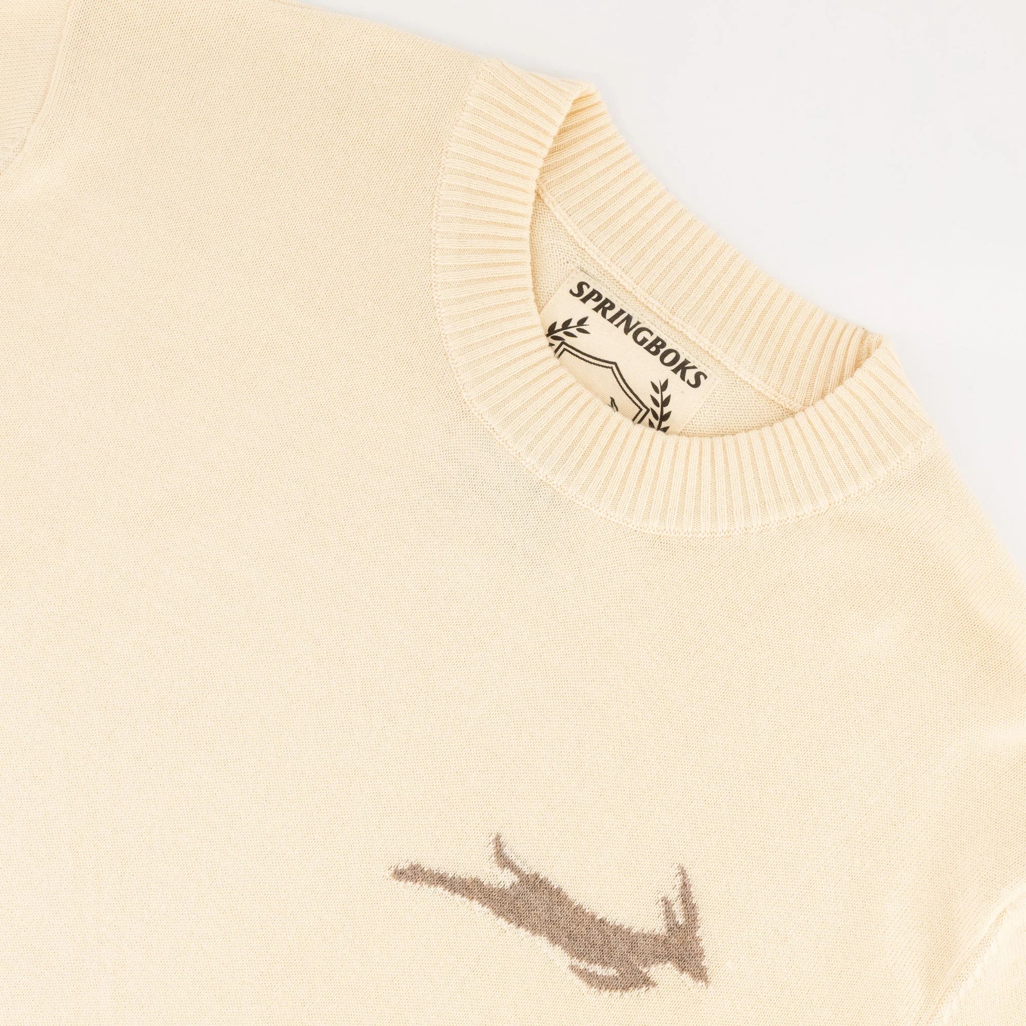Springboks Faded Bok Crew Neck Knit-Ivory