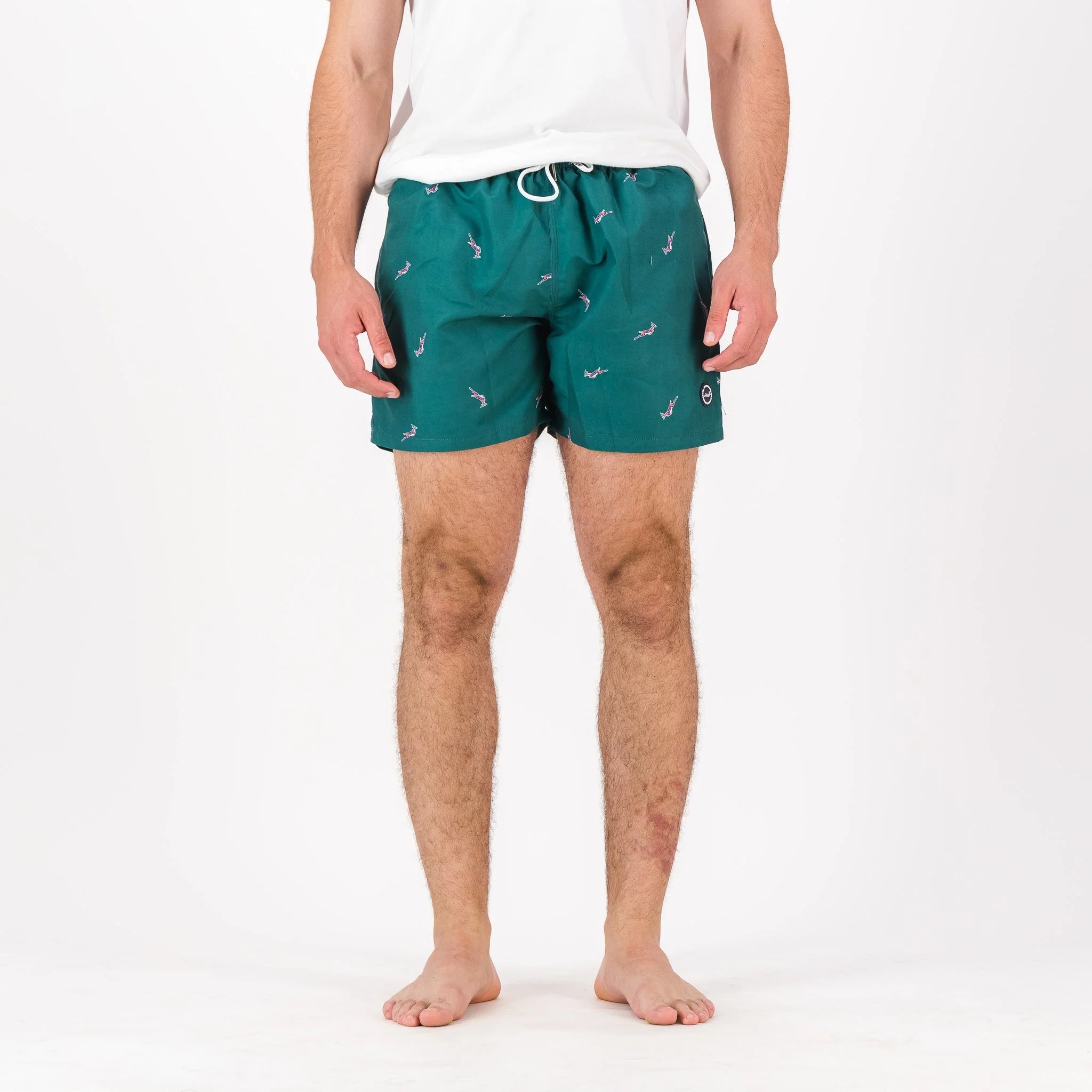 Springboks Summer Pop Print Swim Shorts-Teal