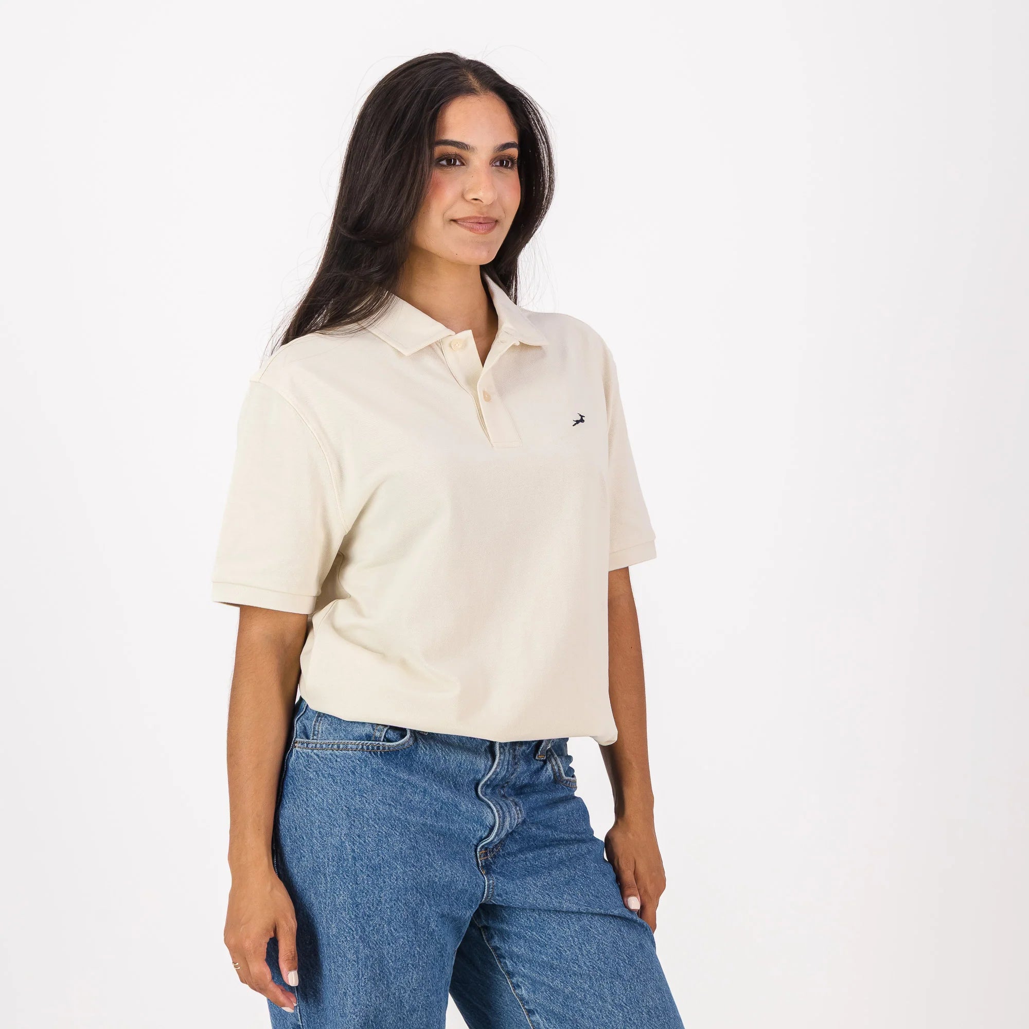 Springboks Contrast Embroidery Polo-Ivory