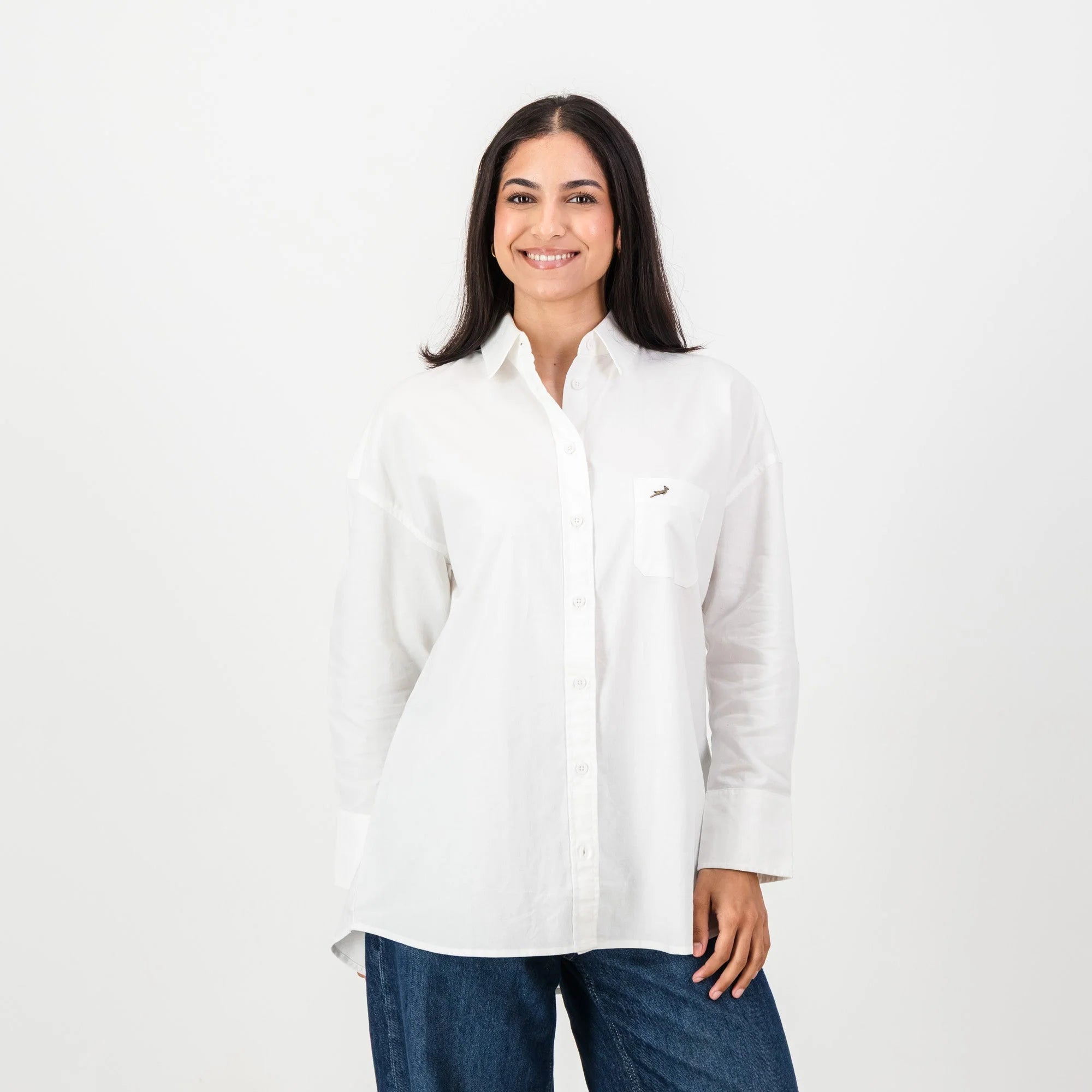 Springboks Ladies Oxford Shirt-White