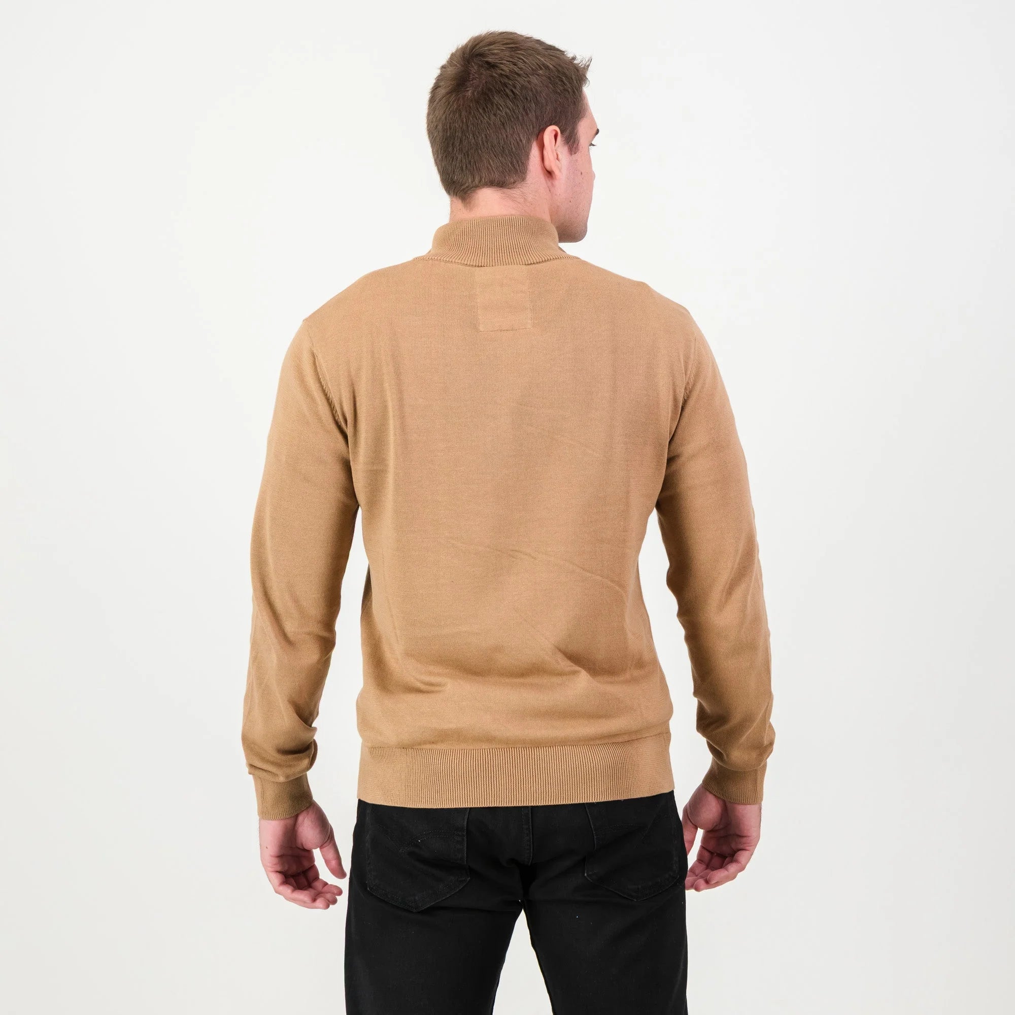 Springboks Quarter Zip Knit-Toffee