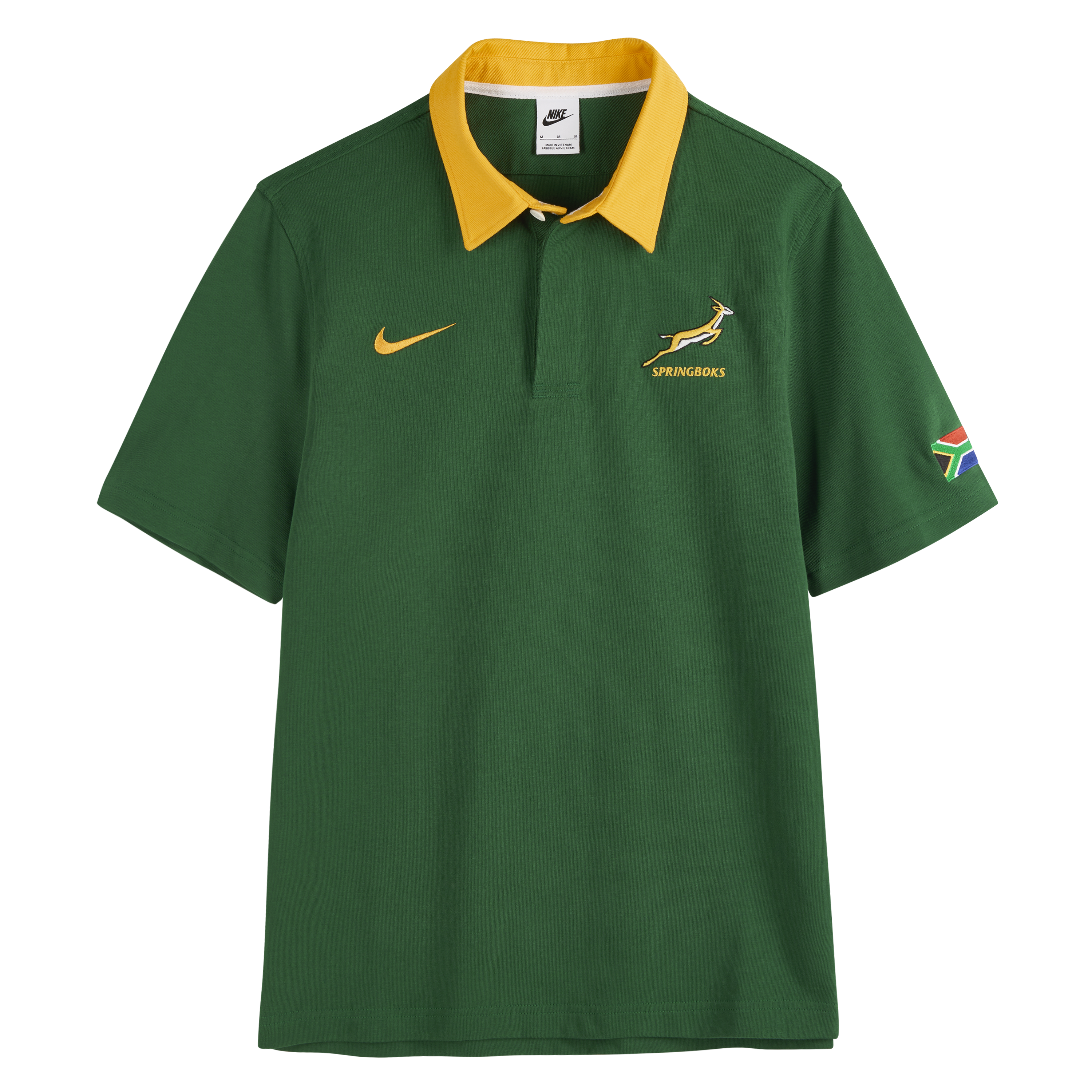 Springboks Nike Mens Short Sleeve Rugby Home Gorge Green