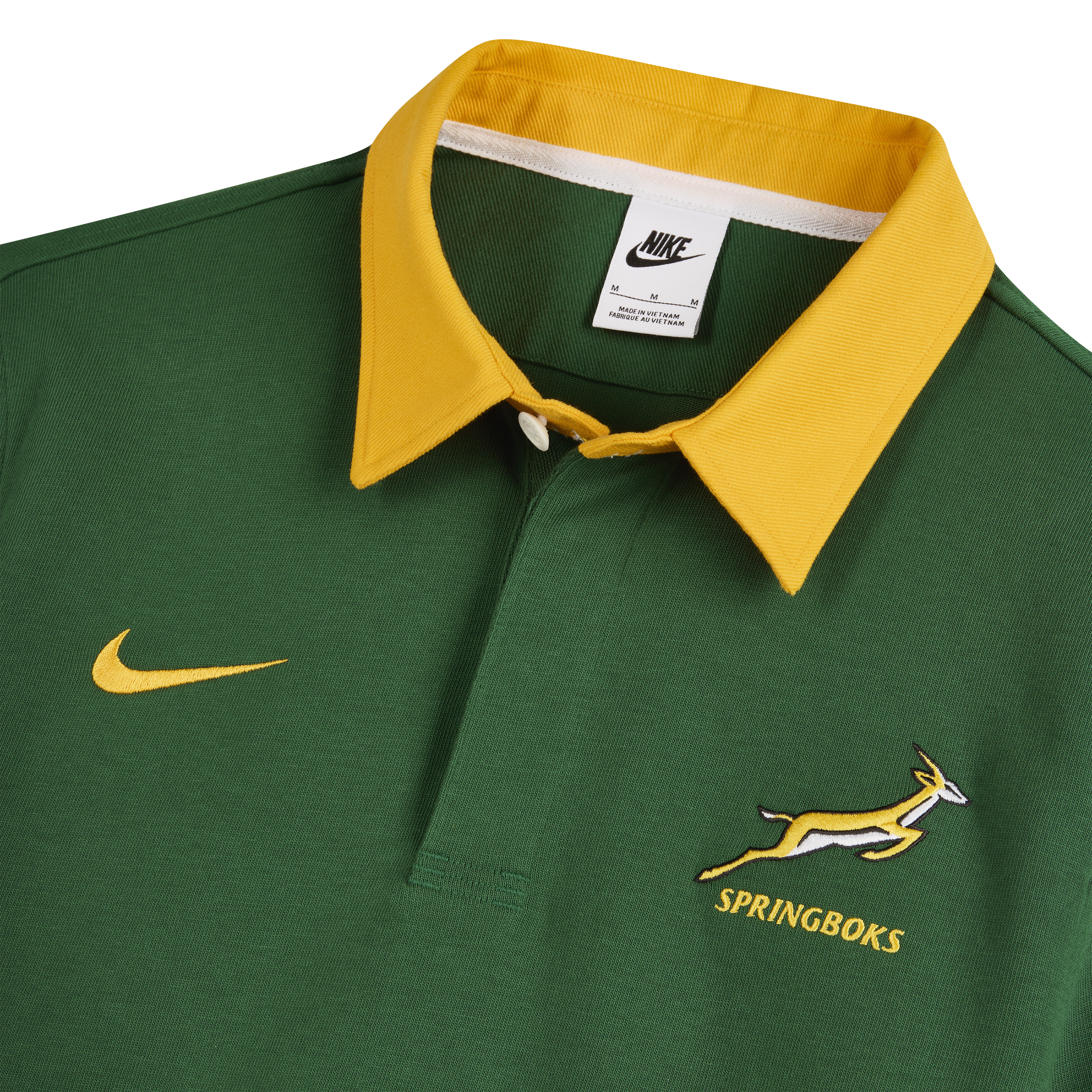 Springboks Nike Mens Short Sleeve Rugby Home Gorge Green