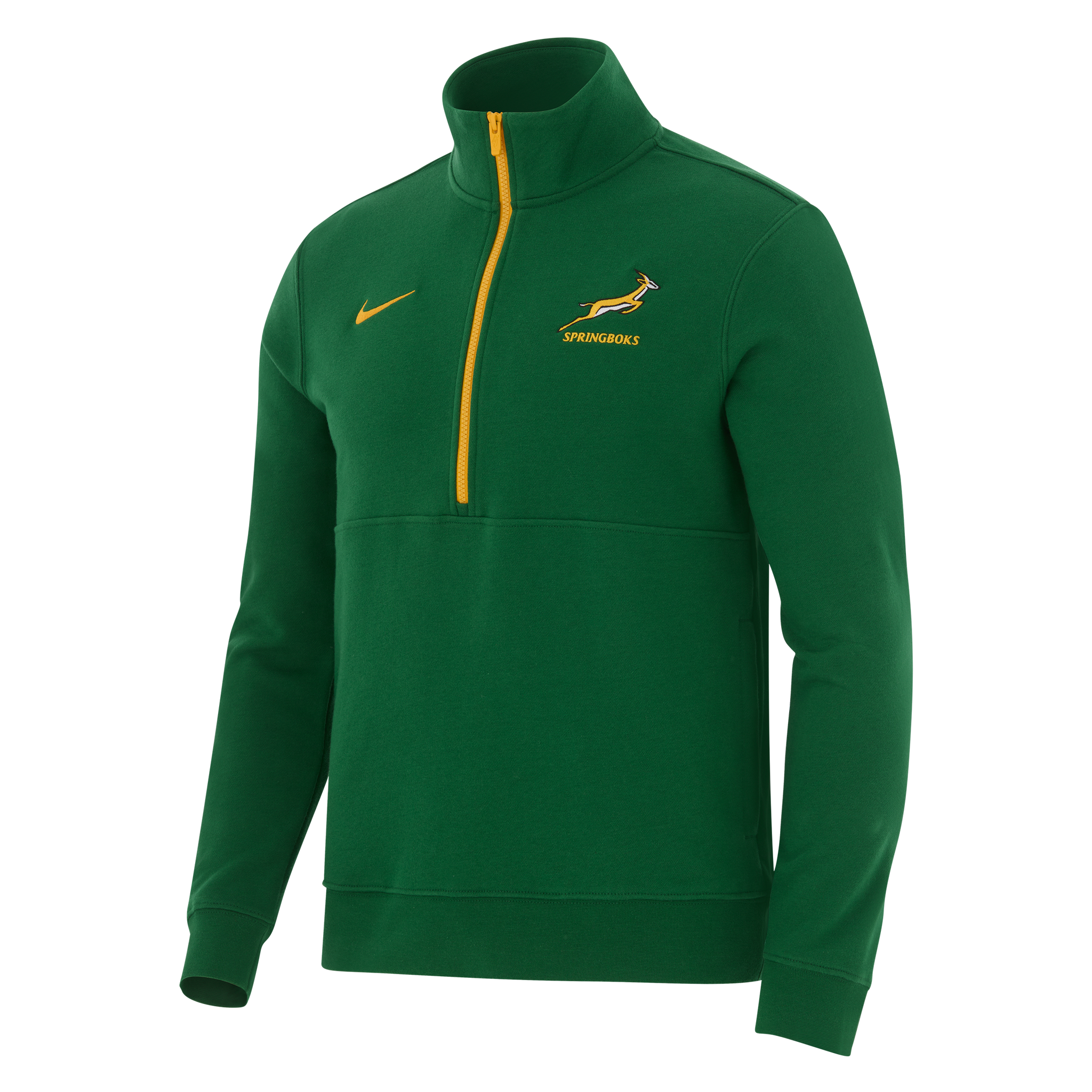 Springboks Nike Mens Half Zip Sweater Gorge Green