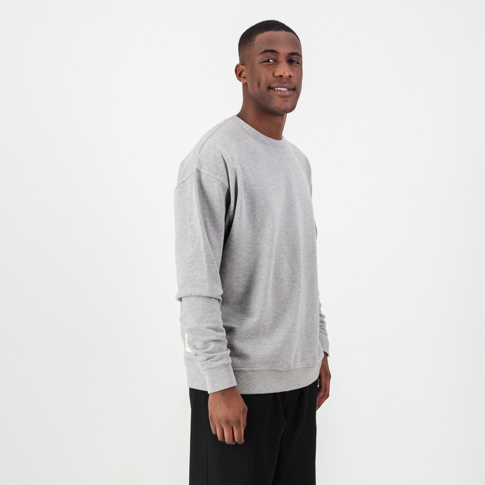 Springboks HS Small logo Crew Sweat - LT Grey Melange