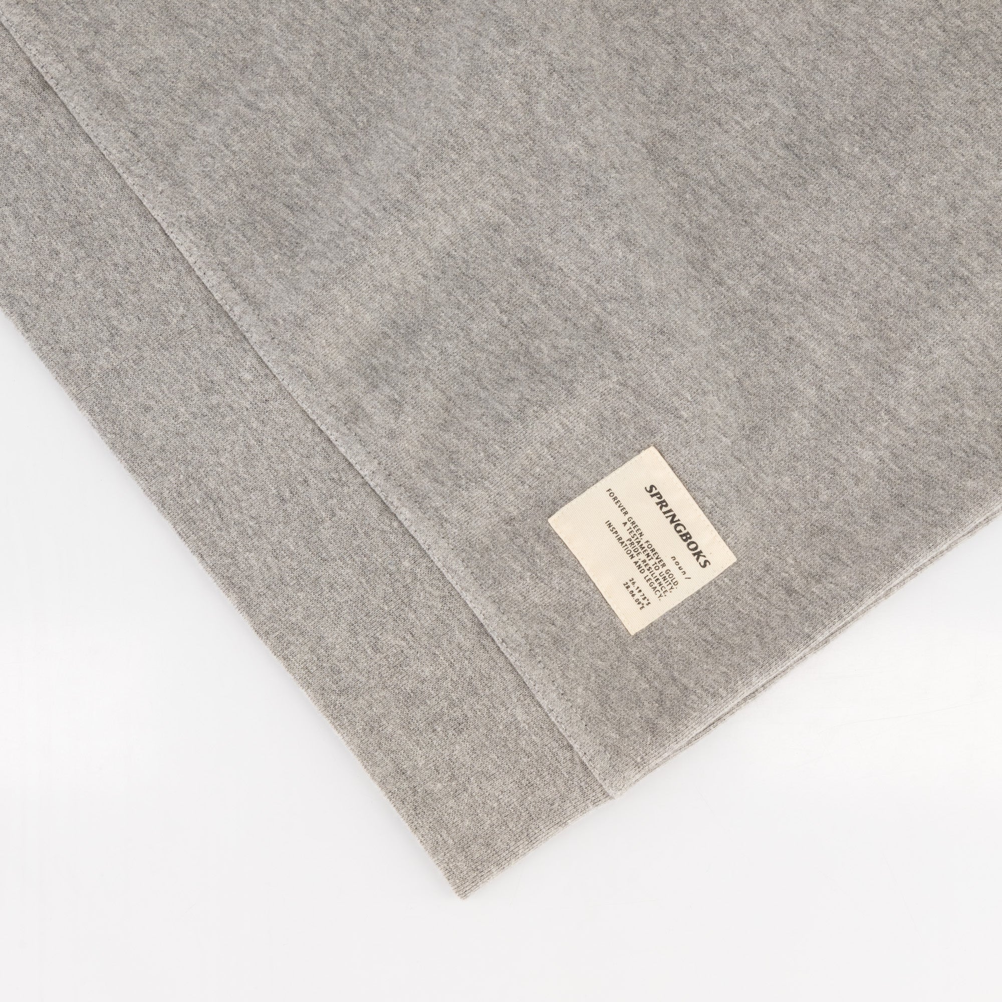 Springboks HS Small logo Crew Sweat - LT Grey Melange