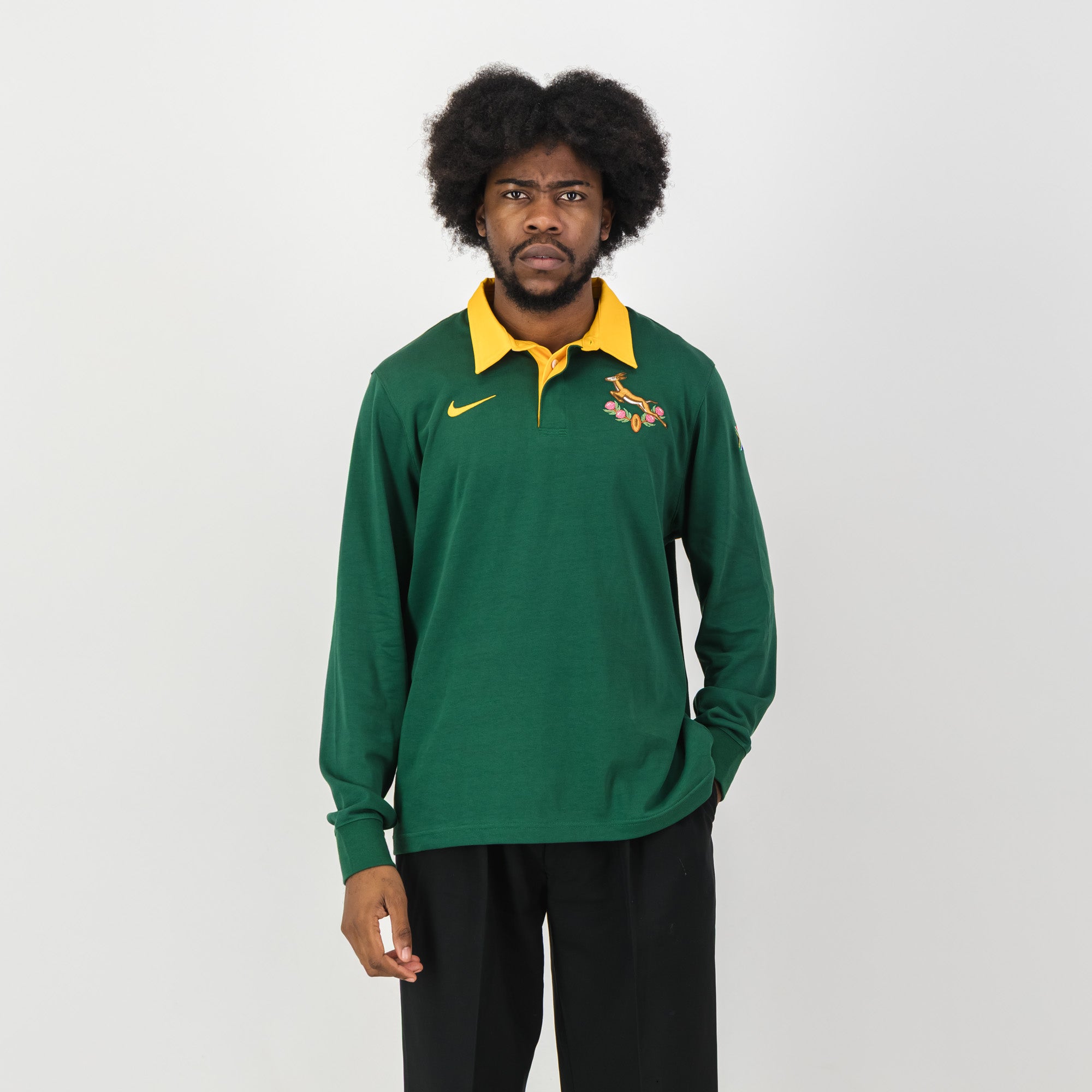 springbok gear Nike Springboks Men's Long Sleeve Rugby Jersey 2025/26 2XL