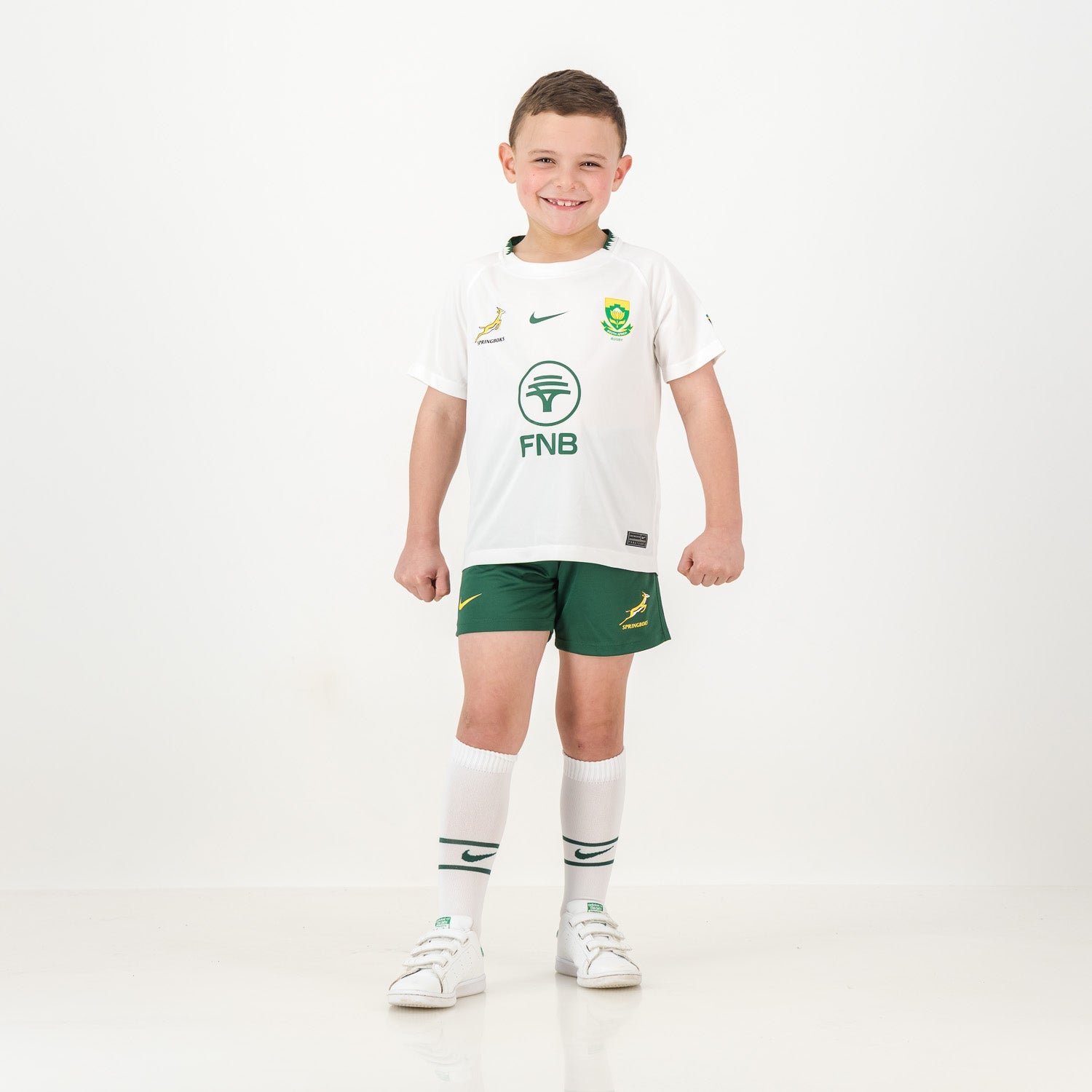 Springboks Nike Little Kids Stadium Away Kit White