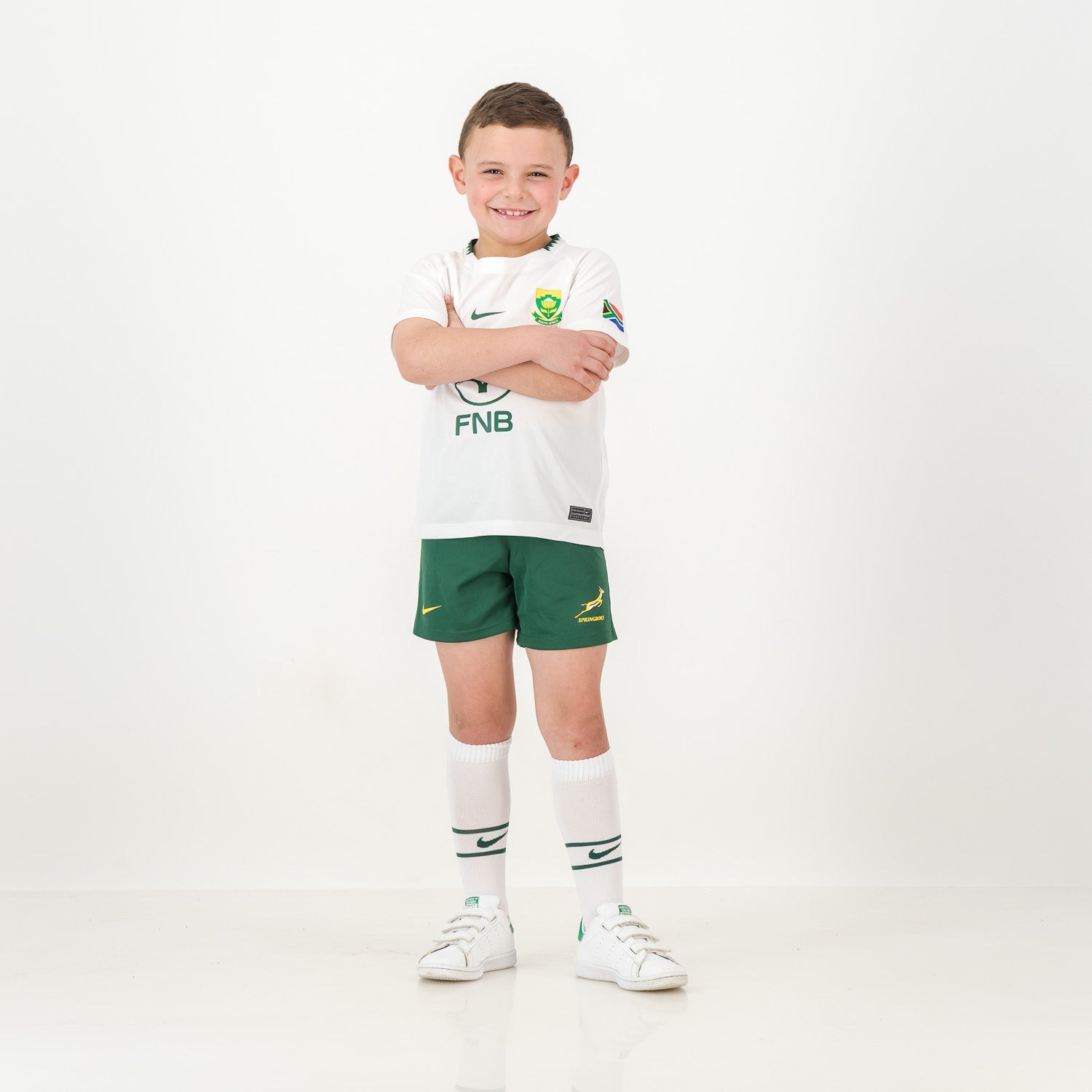 Springboks Nike Little Kids Stadium Away Kit White