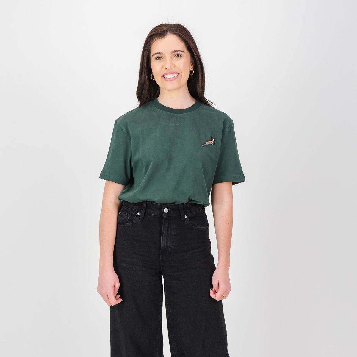 Springboks Embroidered Crew Tee OS Green