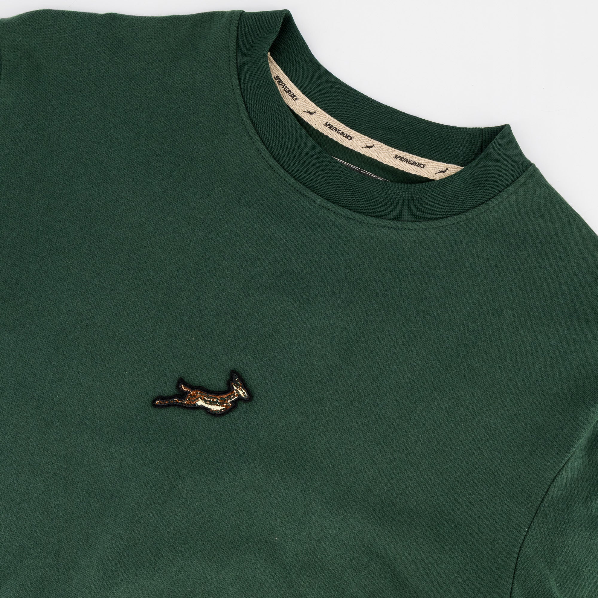 Springboks Pop Badge Boxy Crew Tee - OS Green