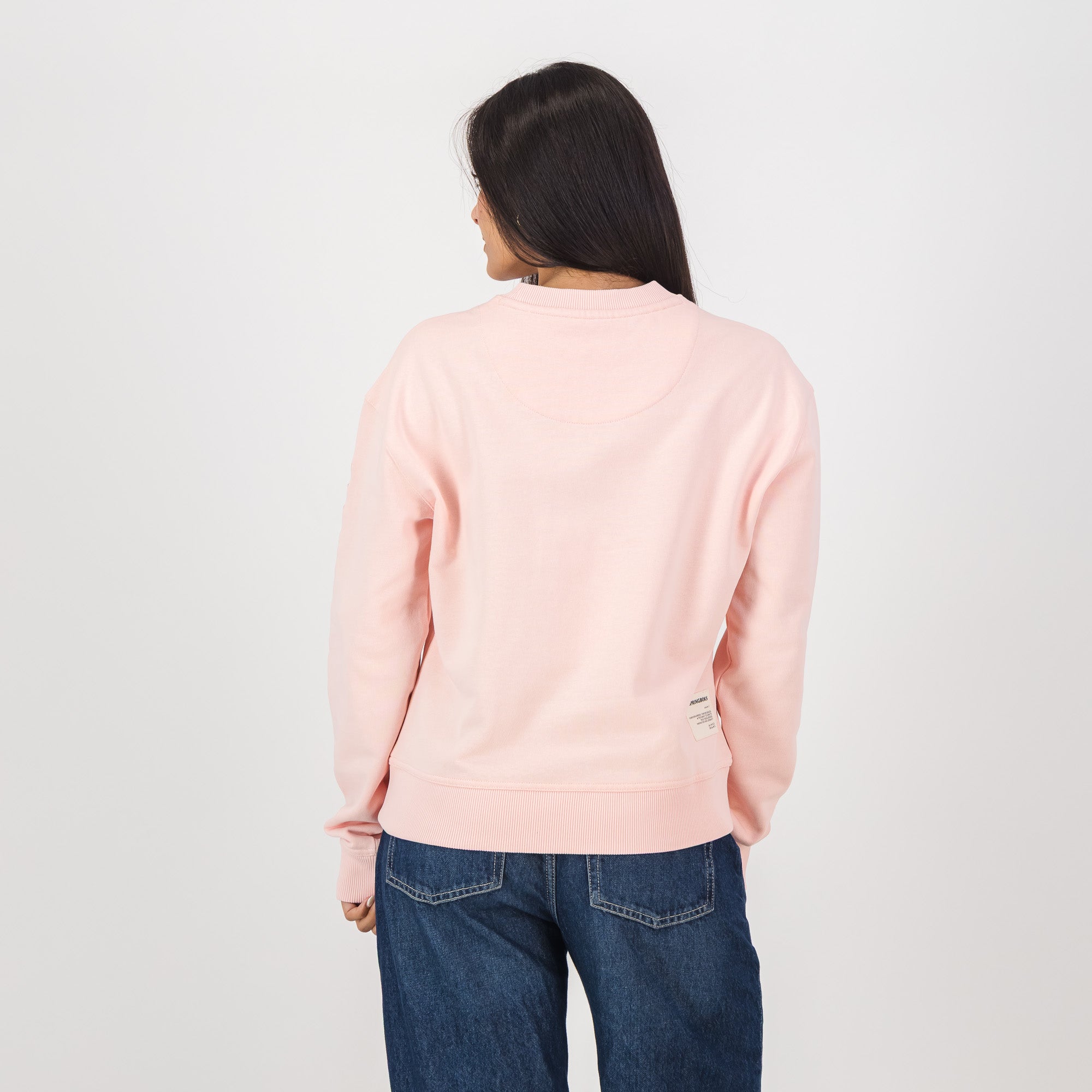 Springboks Metal Rivet Crew Sweat-Rose Quartz