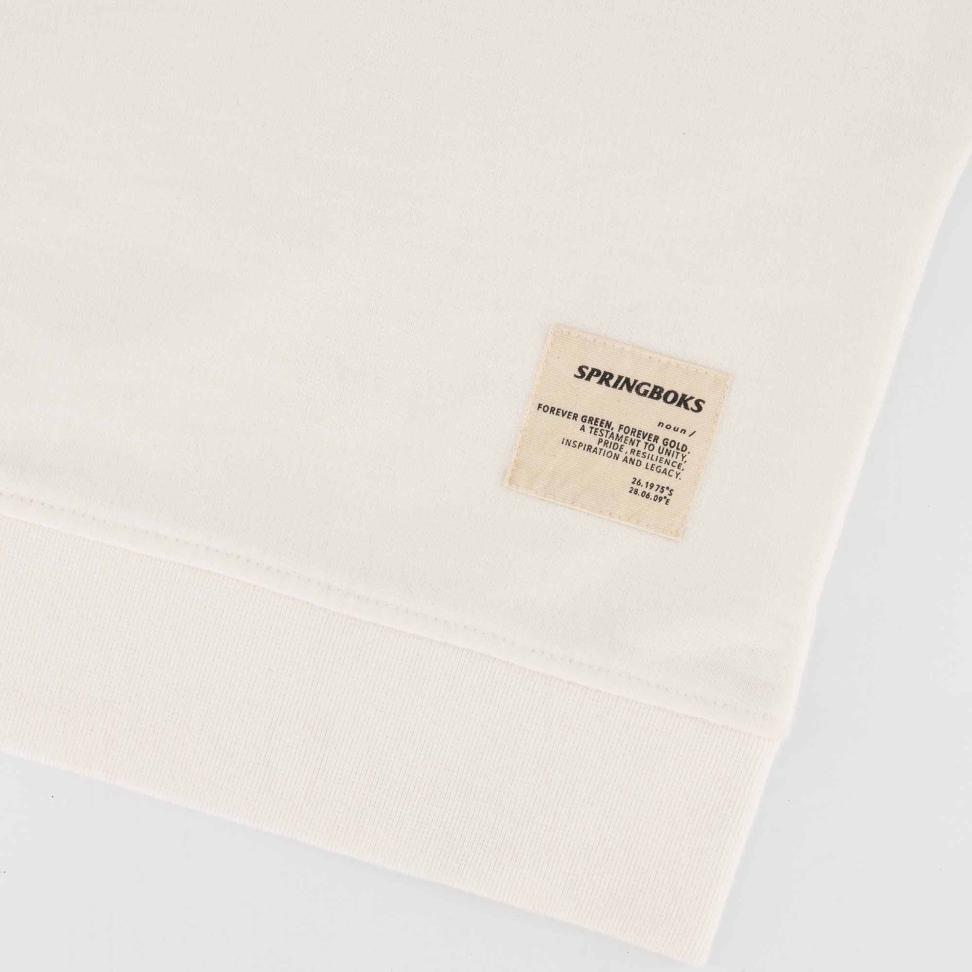 Springboks Classic Hoop Quarter Zip-Cloud Dancer