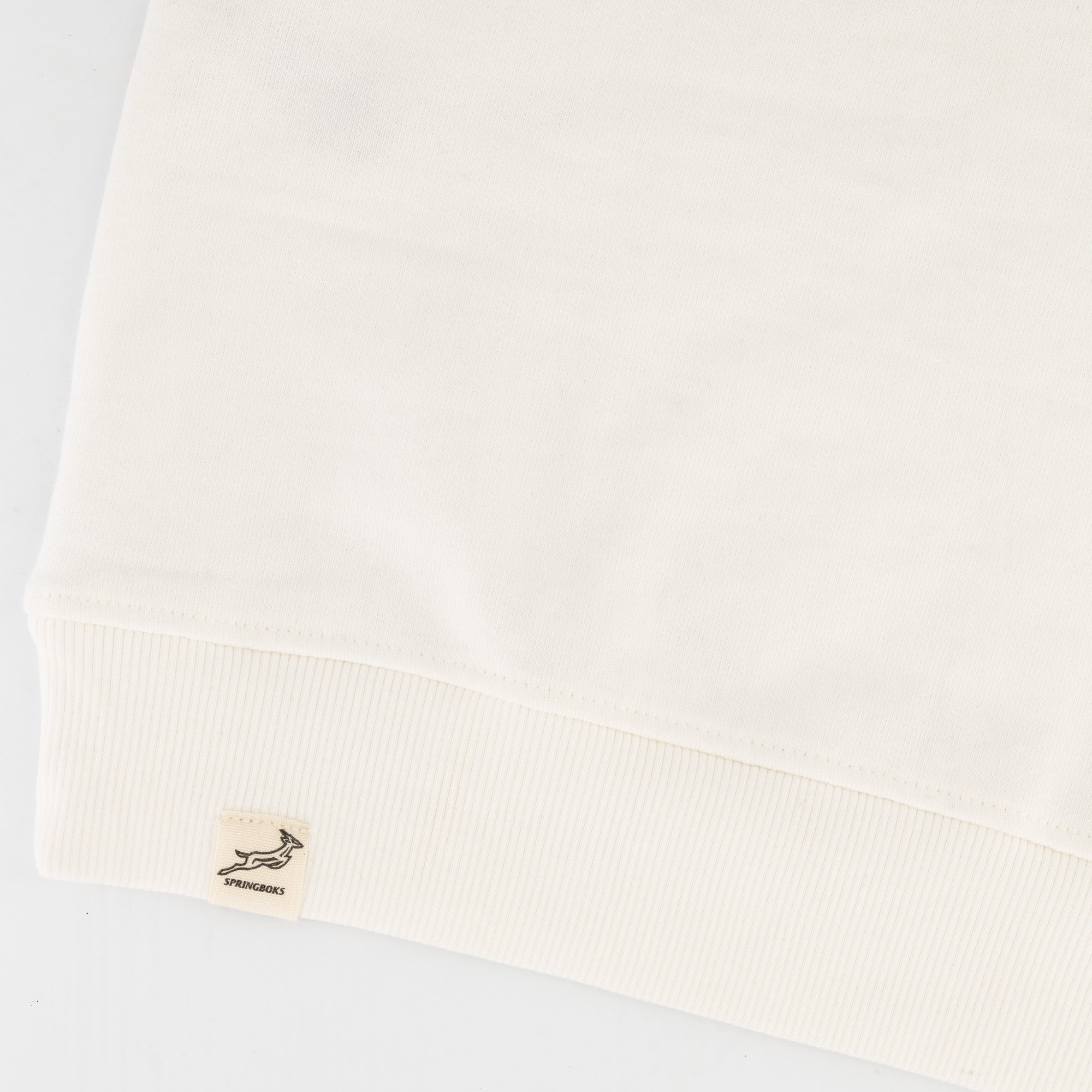 Springboks Classic Hoop Quarter Zip-Cloud Dancer