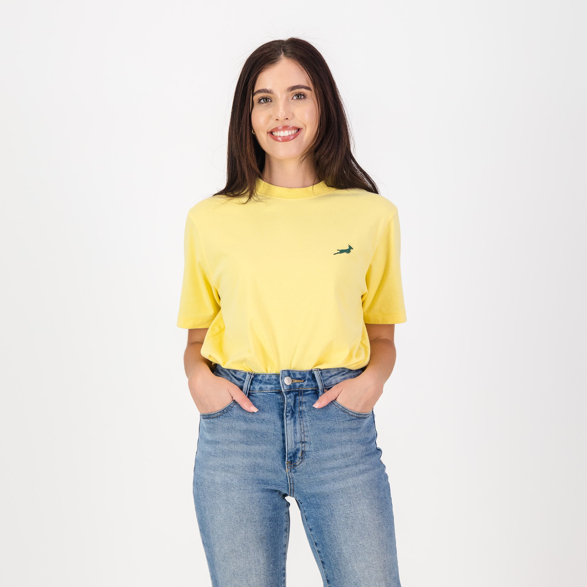 Springboks SML Bok HS Regular Crew Tee - Sunshine