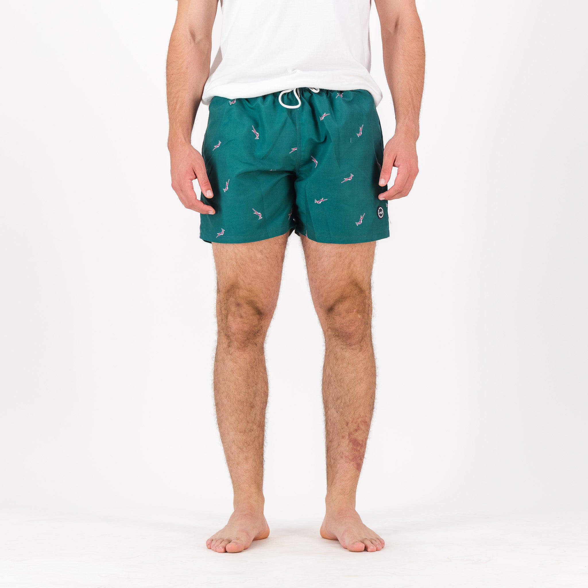 Springboks Summer Pop Print Swim Shorts-Teal