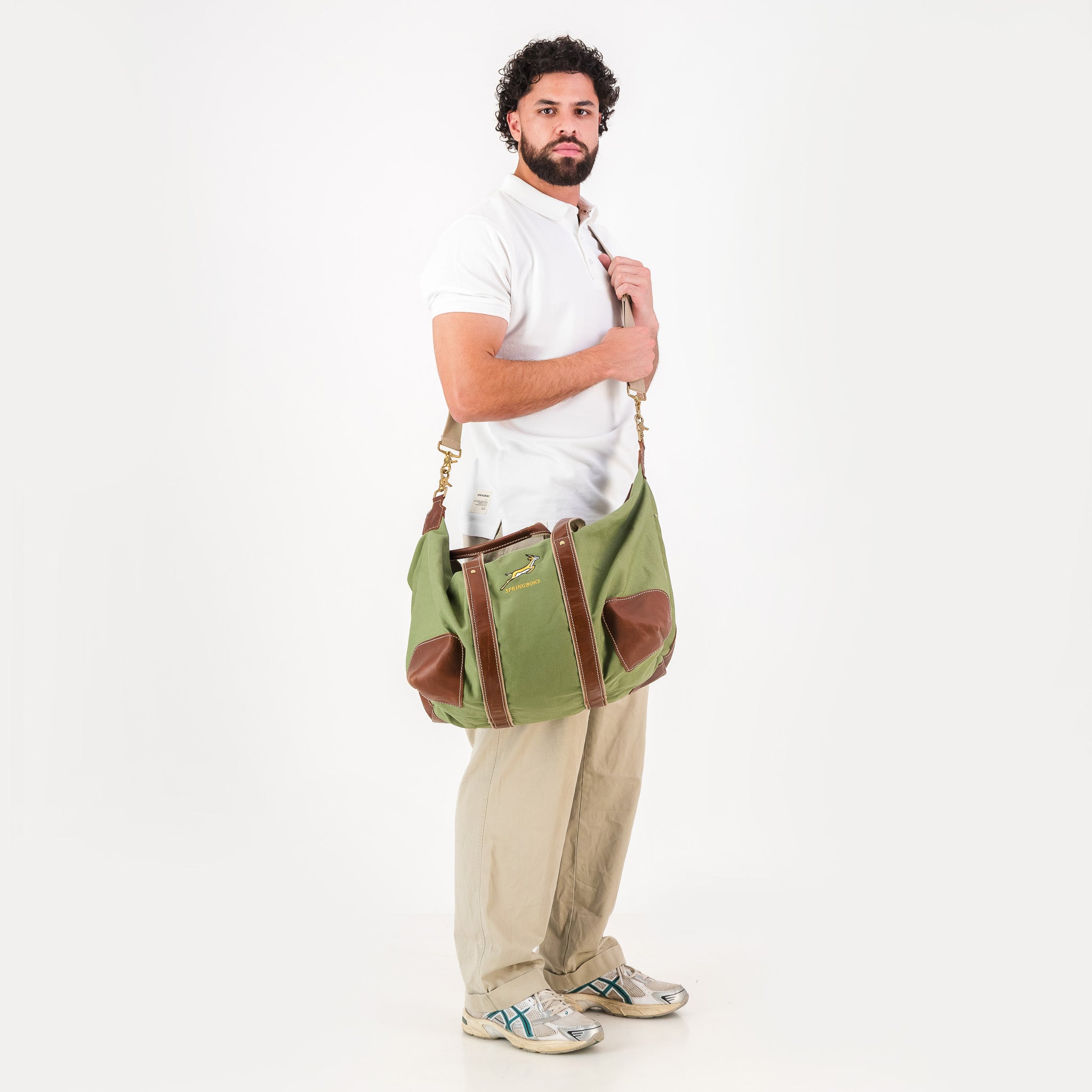 Springboks Waxed Canvas Golf Duffle Bag-OS Green