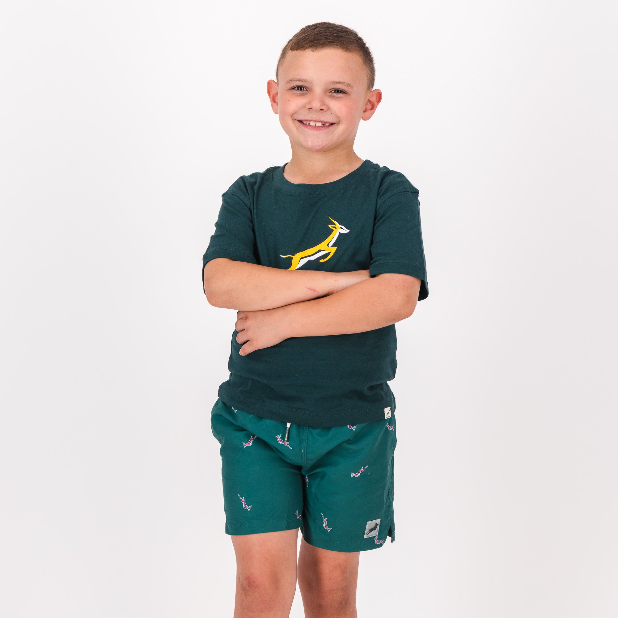 Springboks WL Kids Bok Regular Tee-OS Green