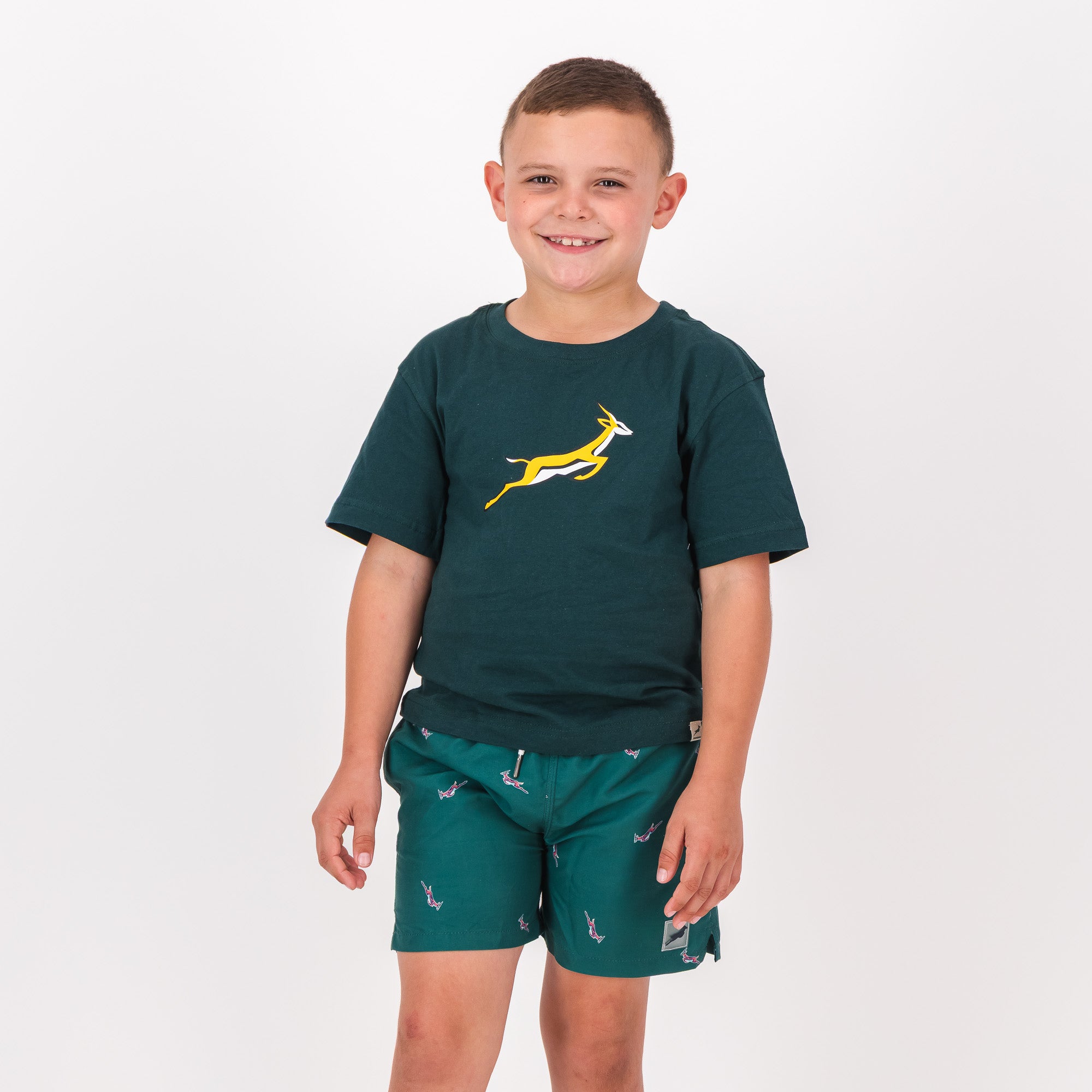 Springboks WL Kids Bok Regular Tee-OS Green