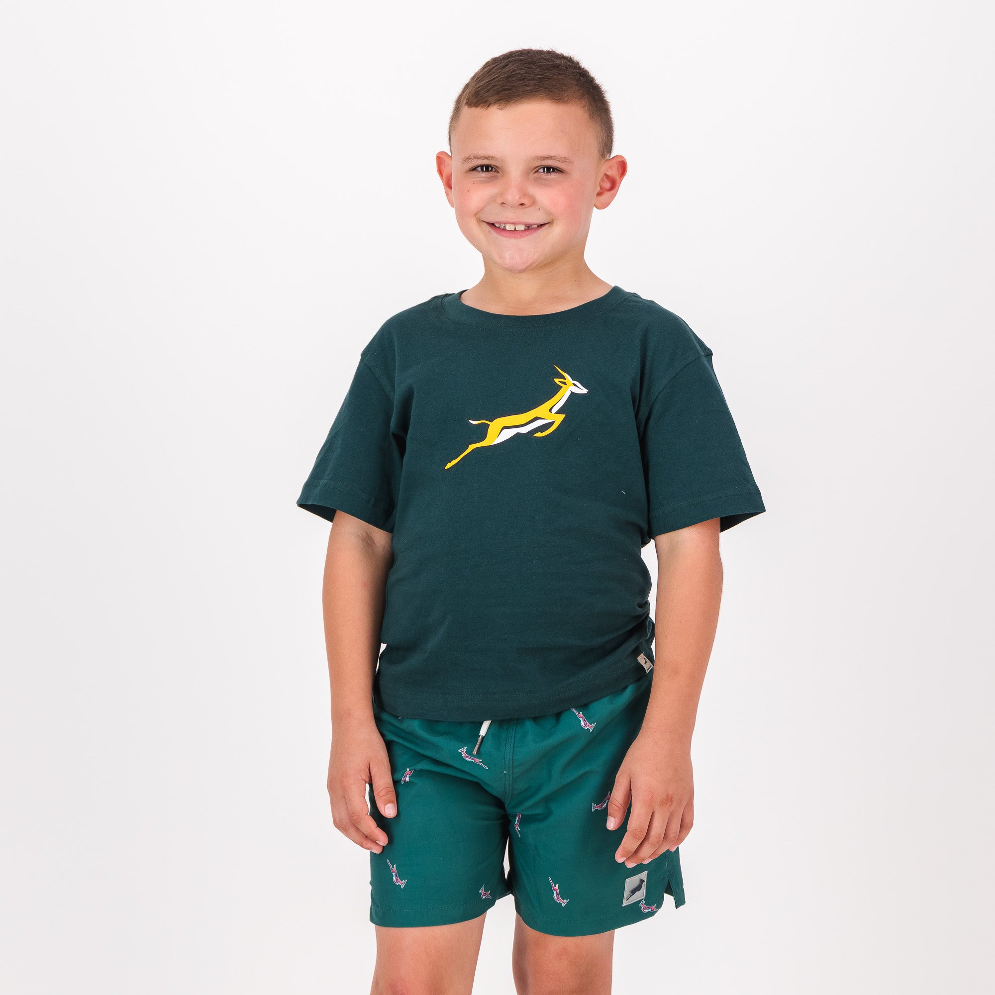 Springboks WL Kids Bok Regular Tee-OS Green