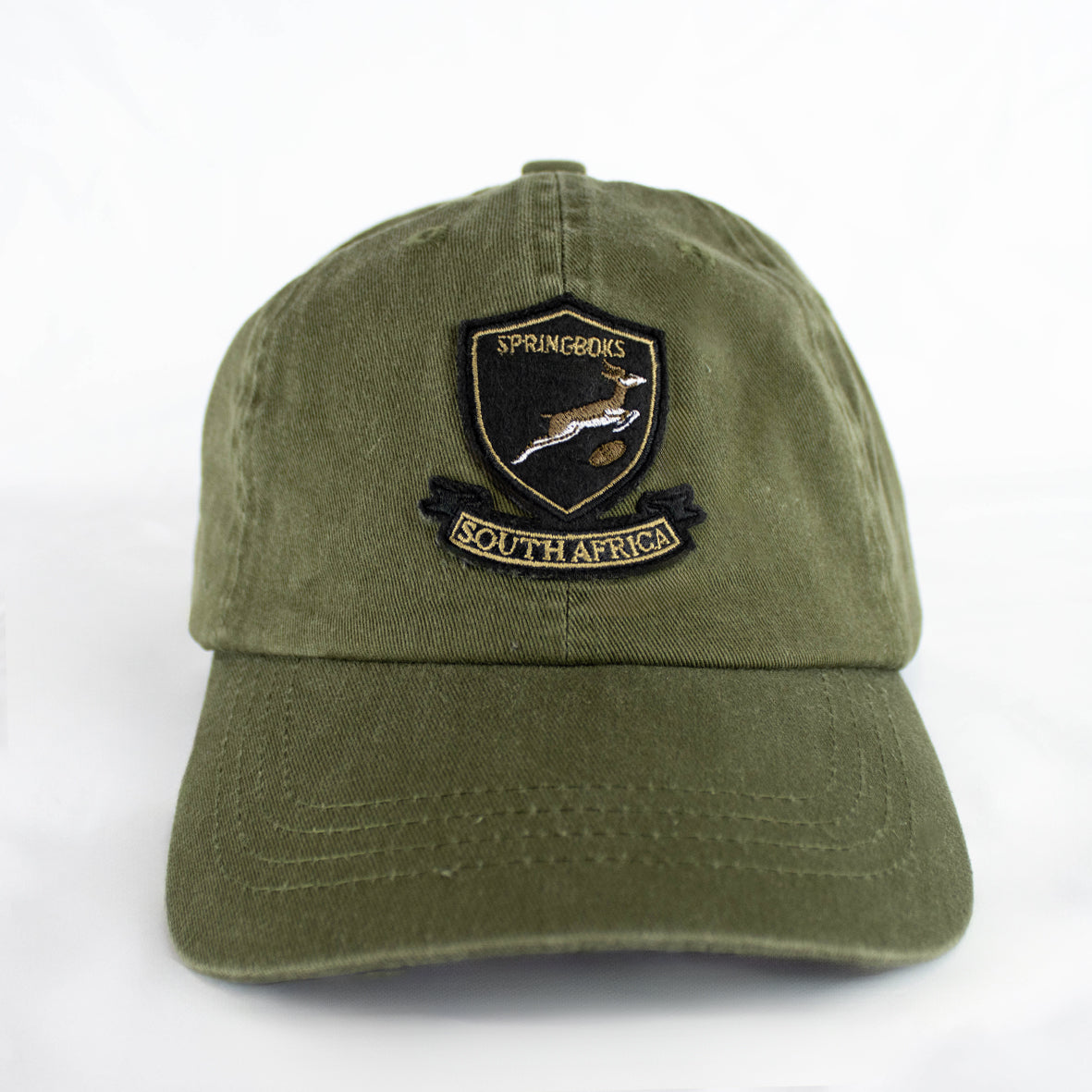 Springboks Shield Dad Cap-Military Olive