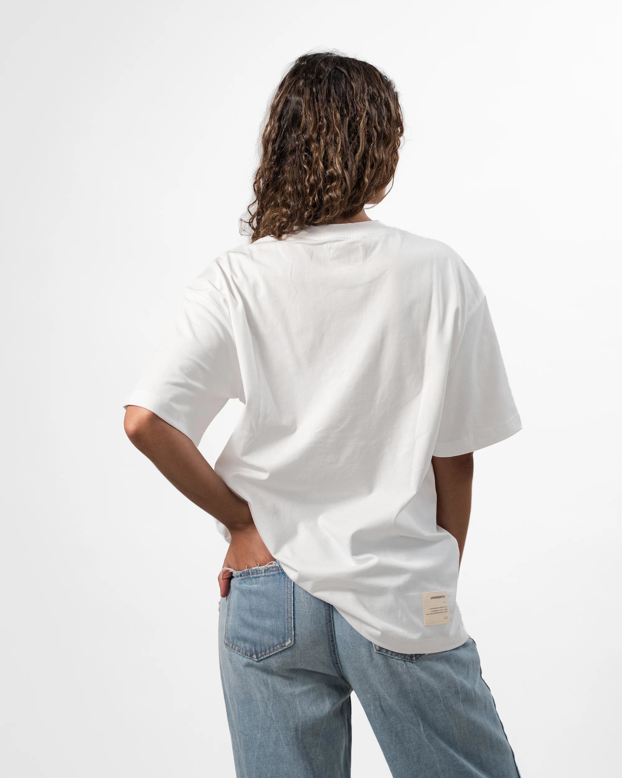 Springboks 95 Embroidery Relaxed Tee White