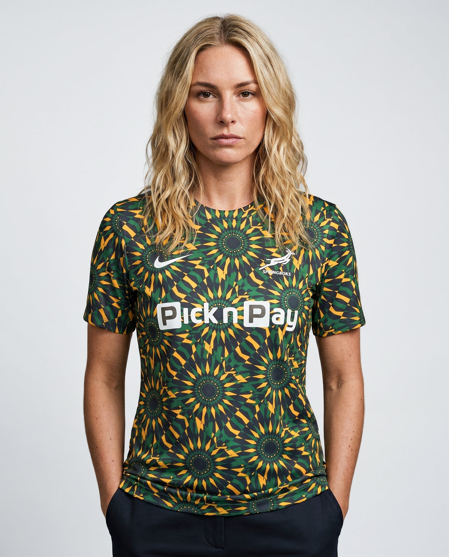 Springboks Nike Mens Pre-Match Short Sleeve Top Black