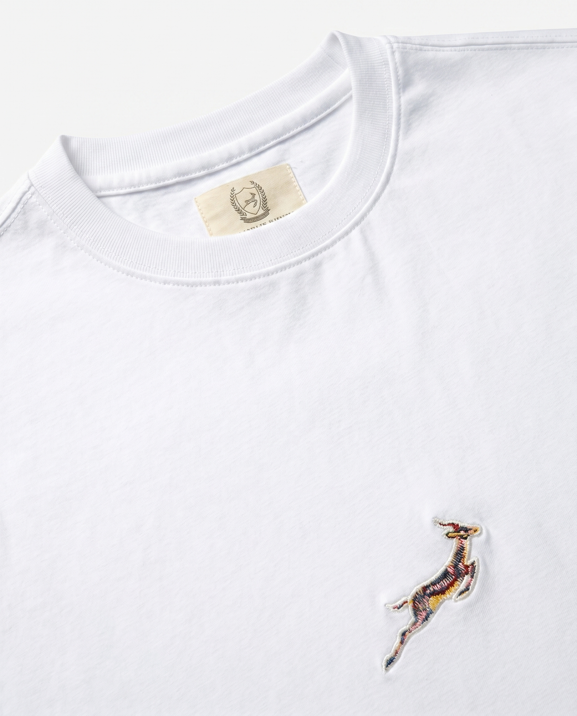 Springboks Ladies Boxy Tee Plain White