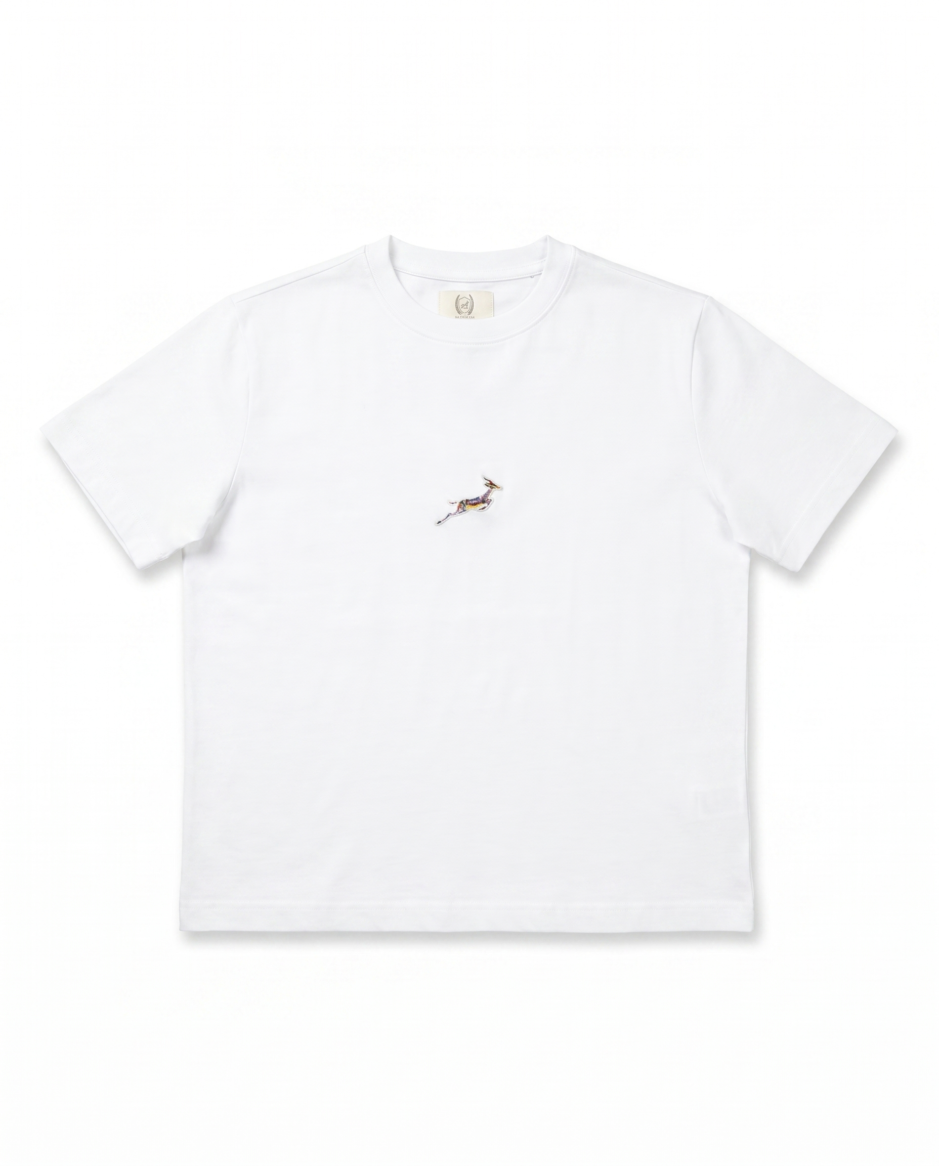 Springboks Ladies Boxy Tee Plain White