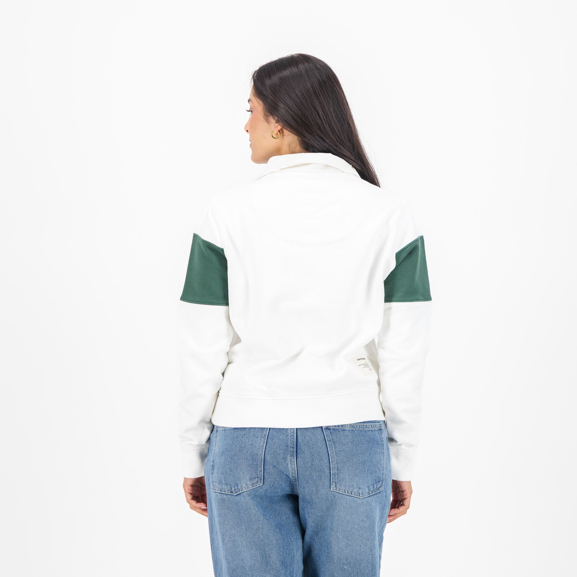Springboks Ladies Hoop Quarter Zip Sweat - Cloud Dancer