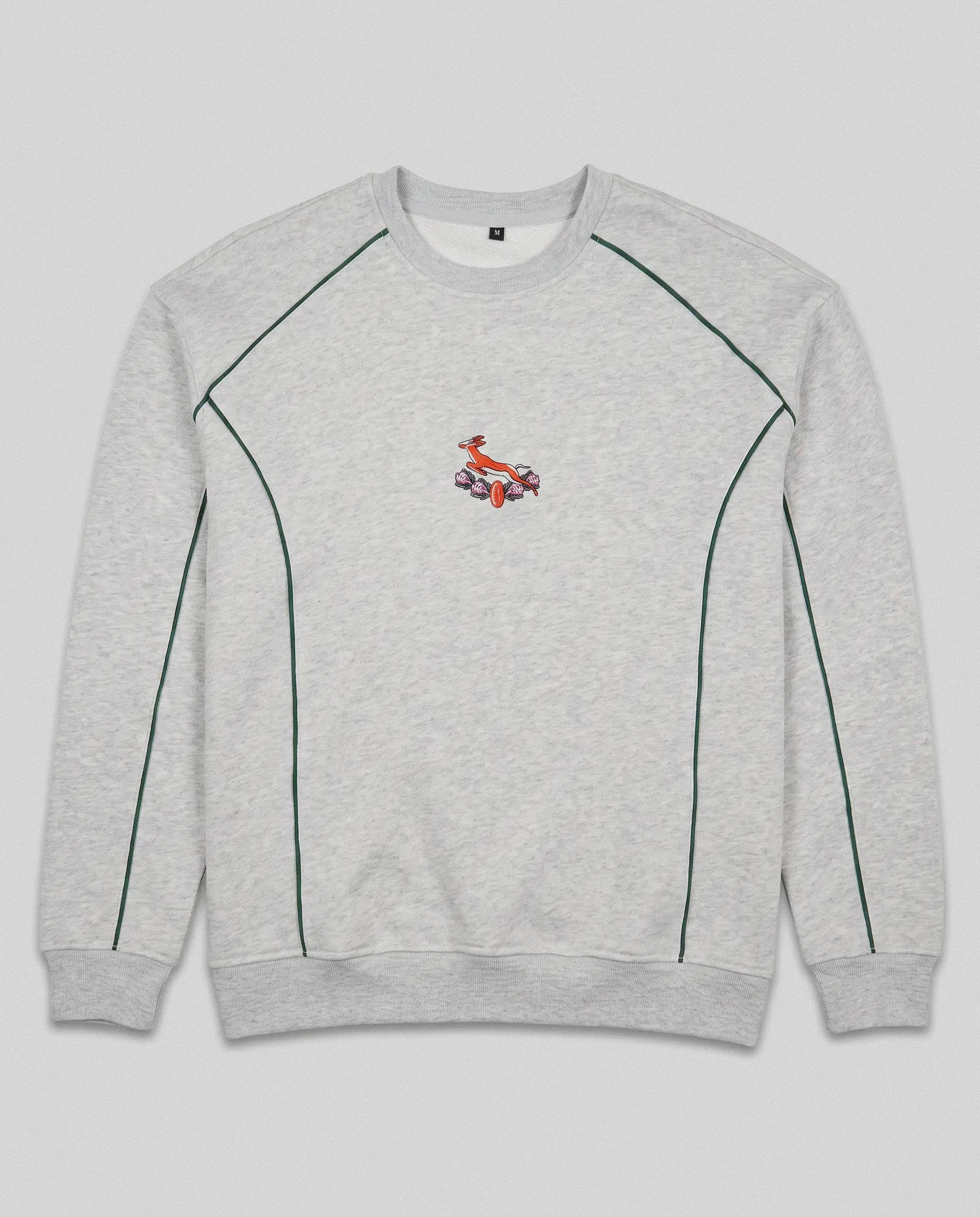 Springboks 95 Piped Crew Sweat Grey Melange