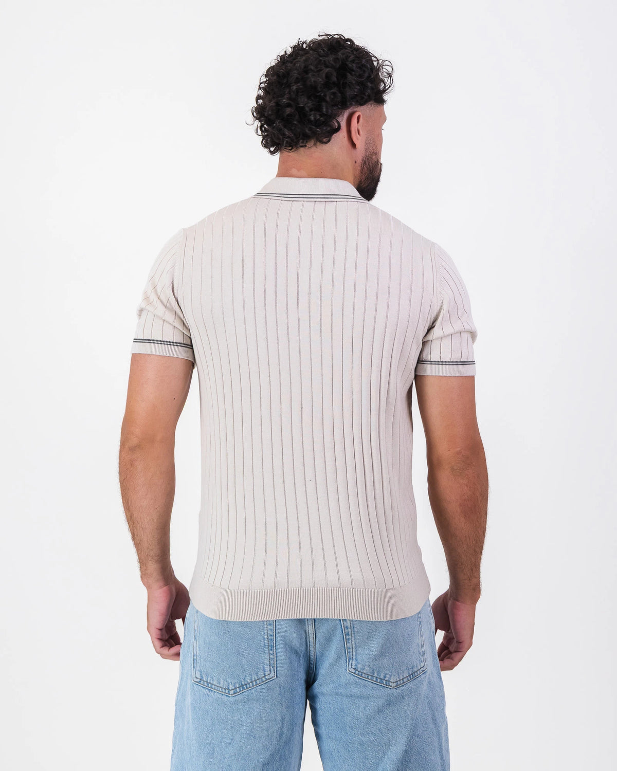 Springboks V Tipped Ribbed Knit SS Polo