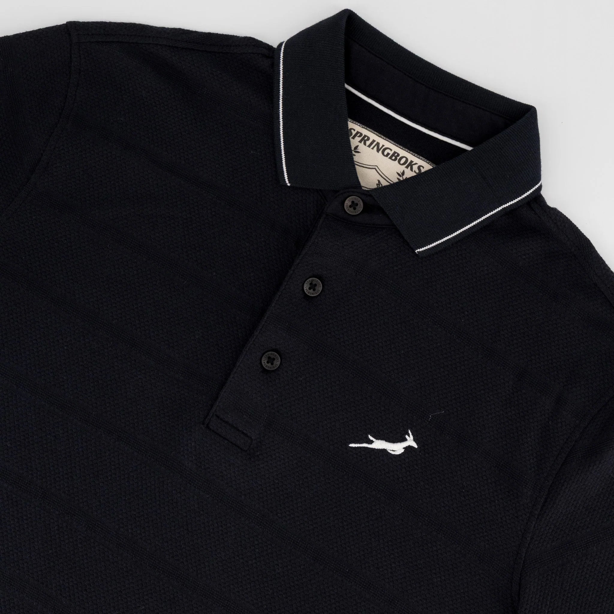 Springboks Golf SS Polo-Charcoal