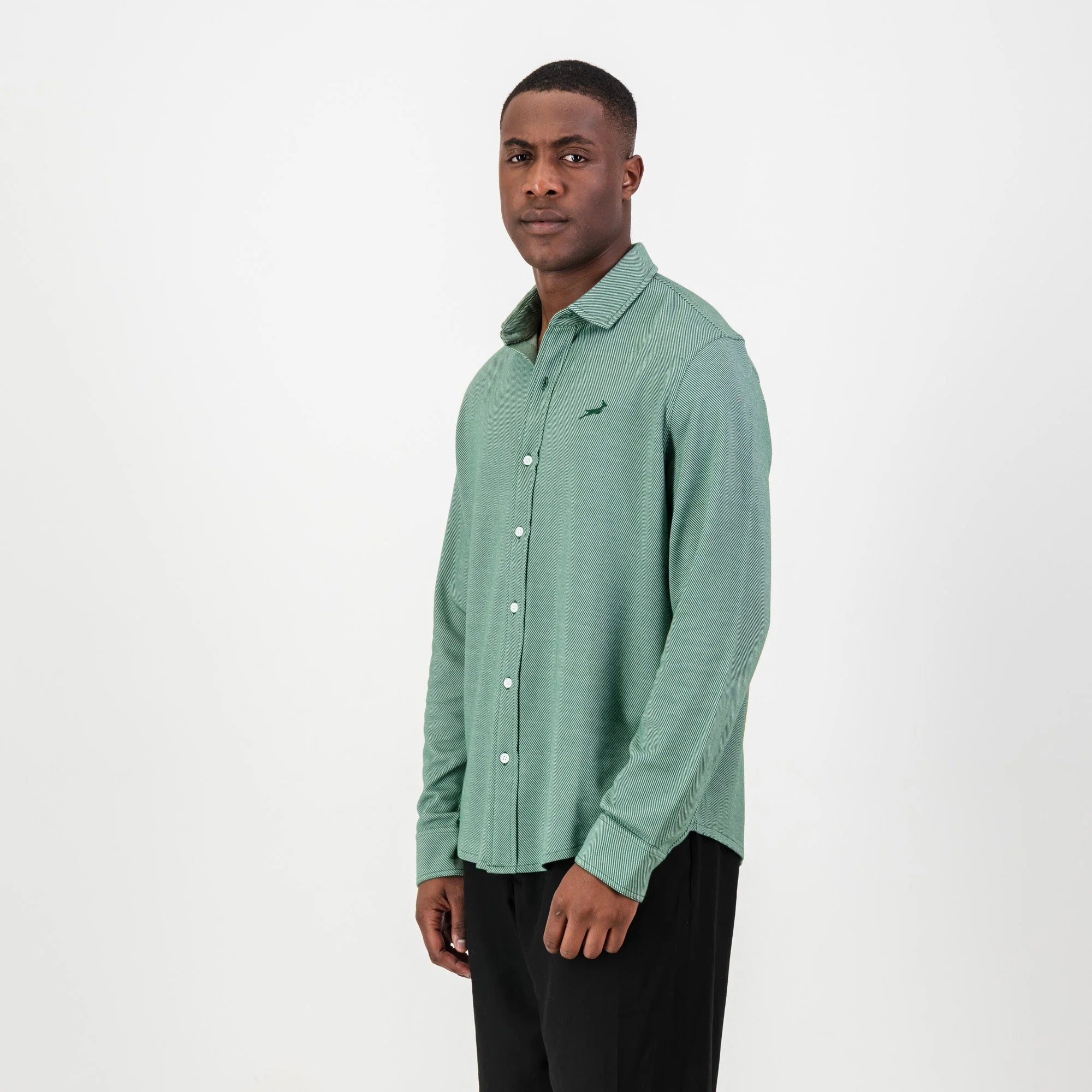 Springboks Jacquard Long Sleeve Shirt – Springbok Green