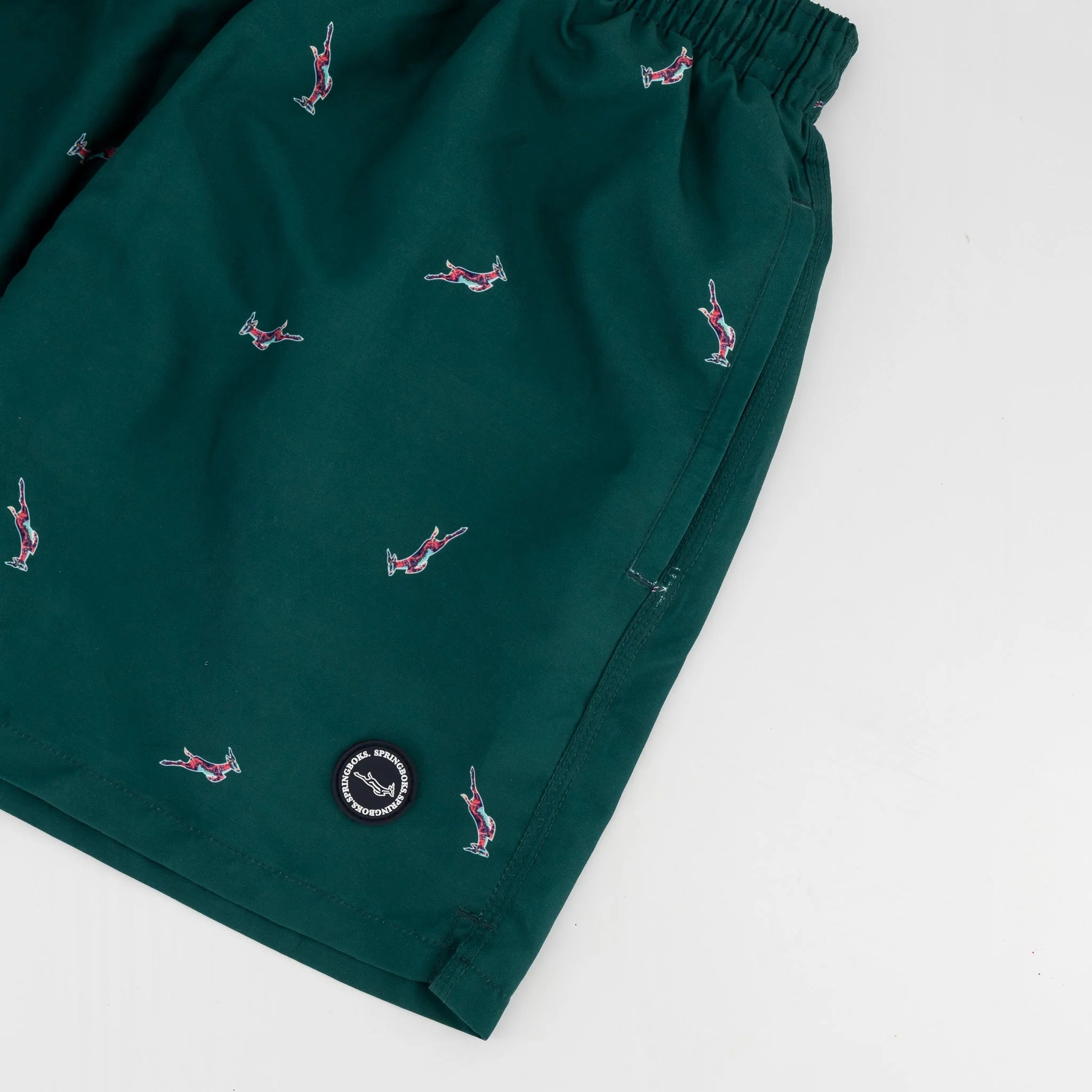 Springboks Summer Pop Print Swim Shorts-Teal