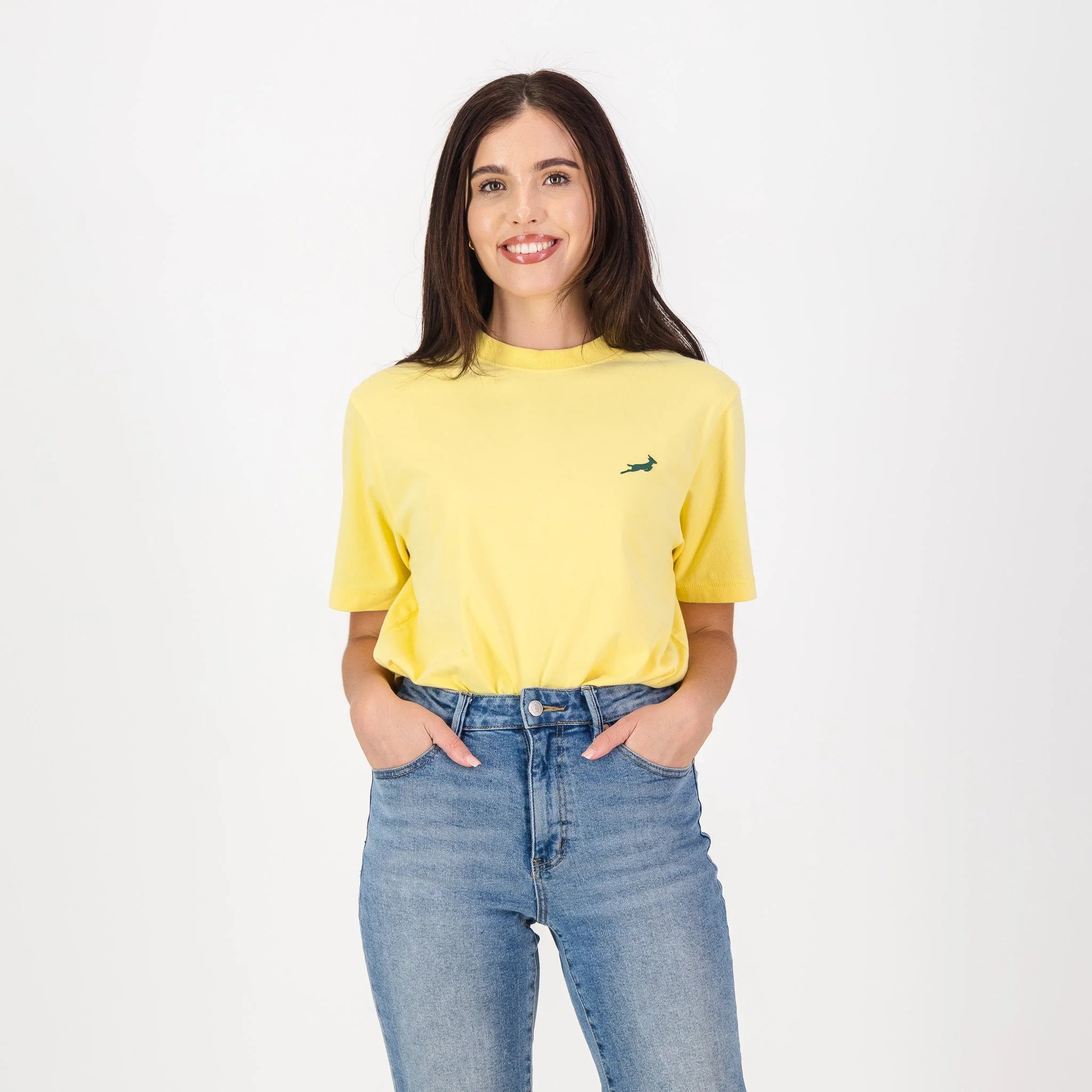 Springboks SML Bok HS Regular Crew Tee - Sunshine
