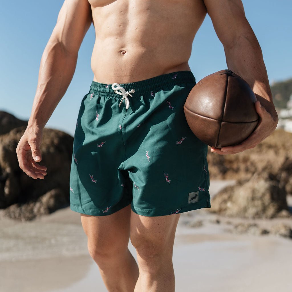 Pop Art Springboks Swim Short - Old School