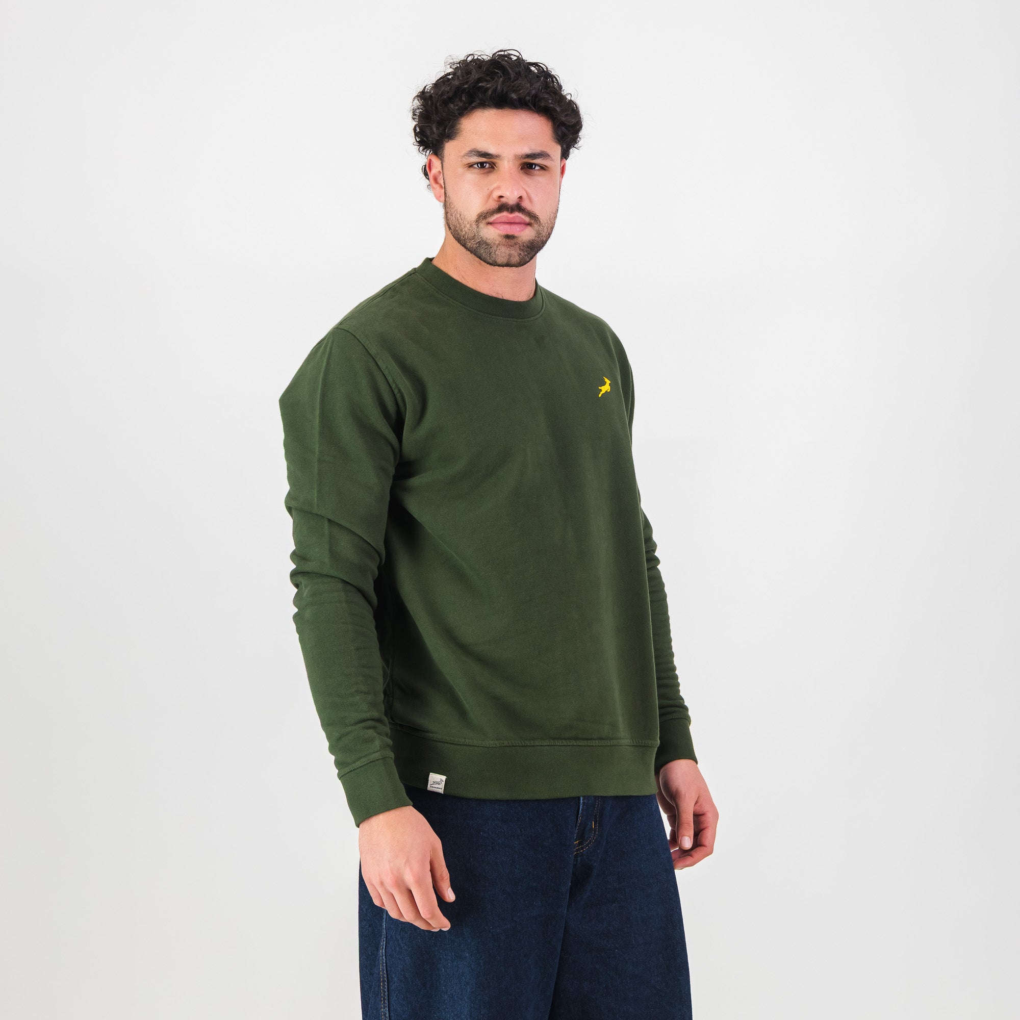 Springboks HS Small logo Crew Sweat - Military Olive