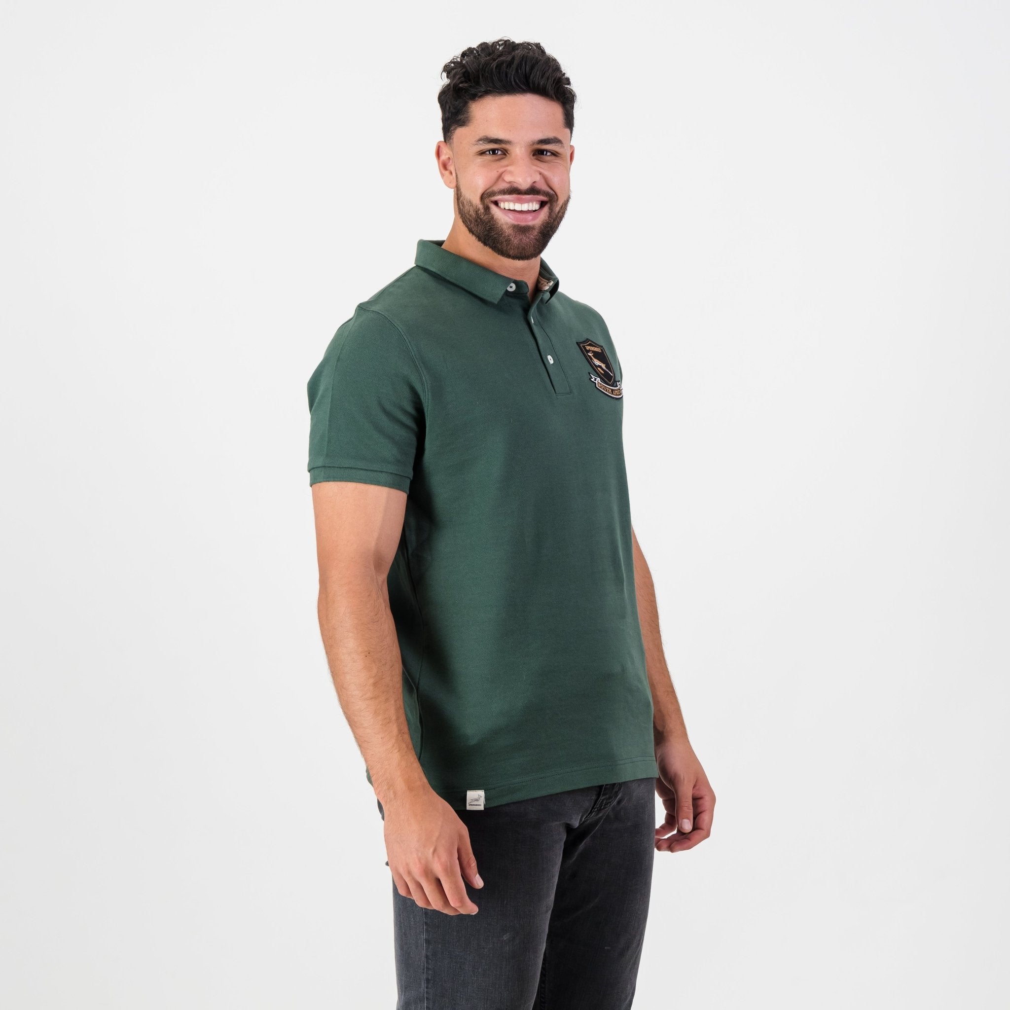Springboks Shield SS Polo-OS Green
