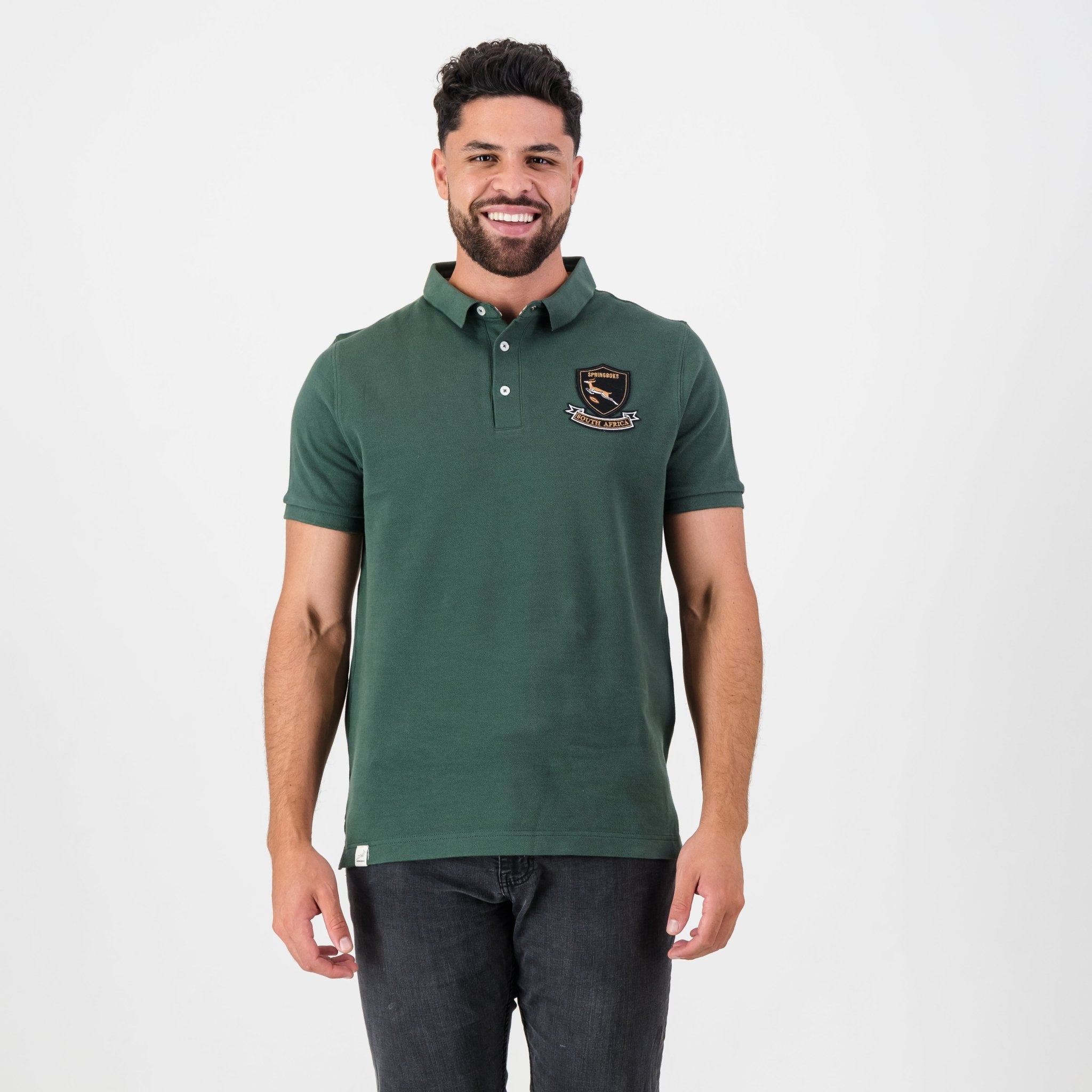 Springboks Shield SS Polo-OS Green