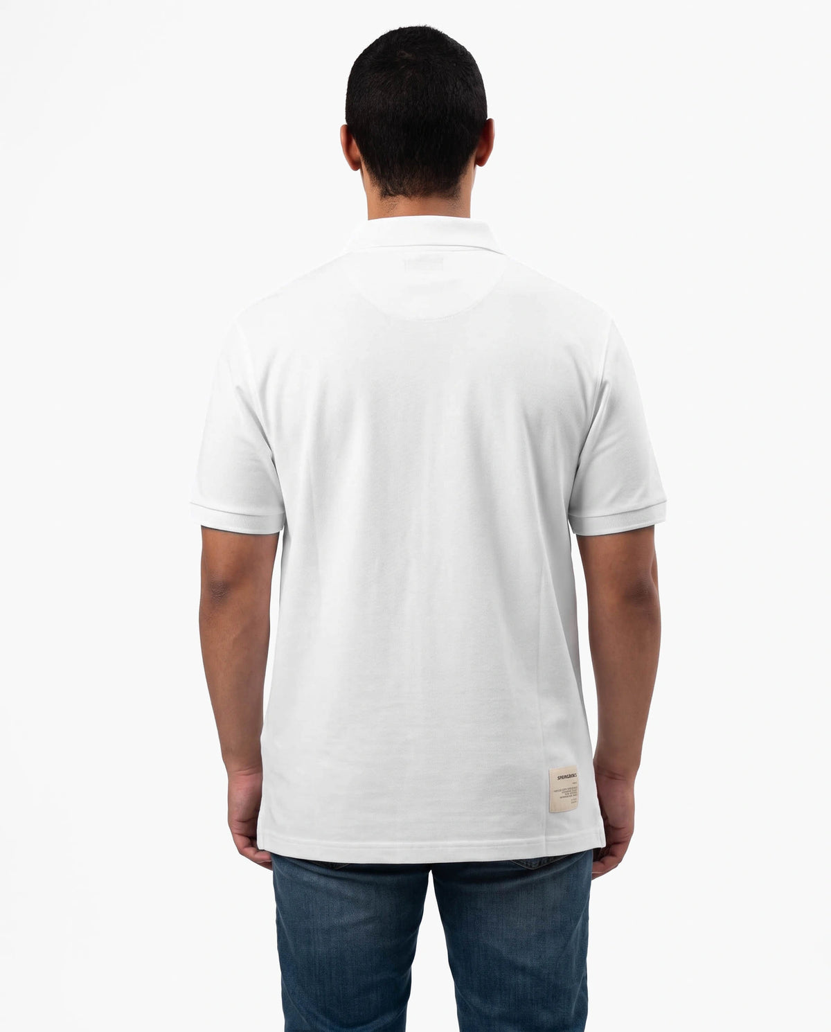 Springboks 3D Contrast SS Polo White