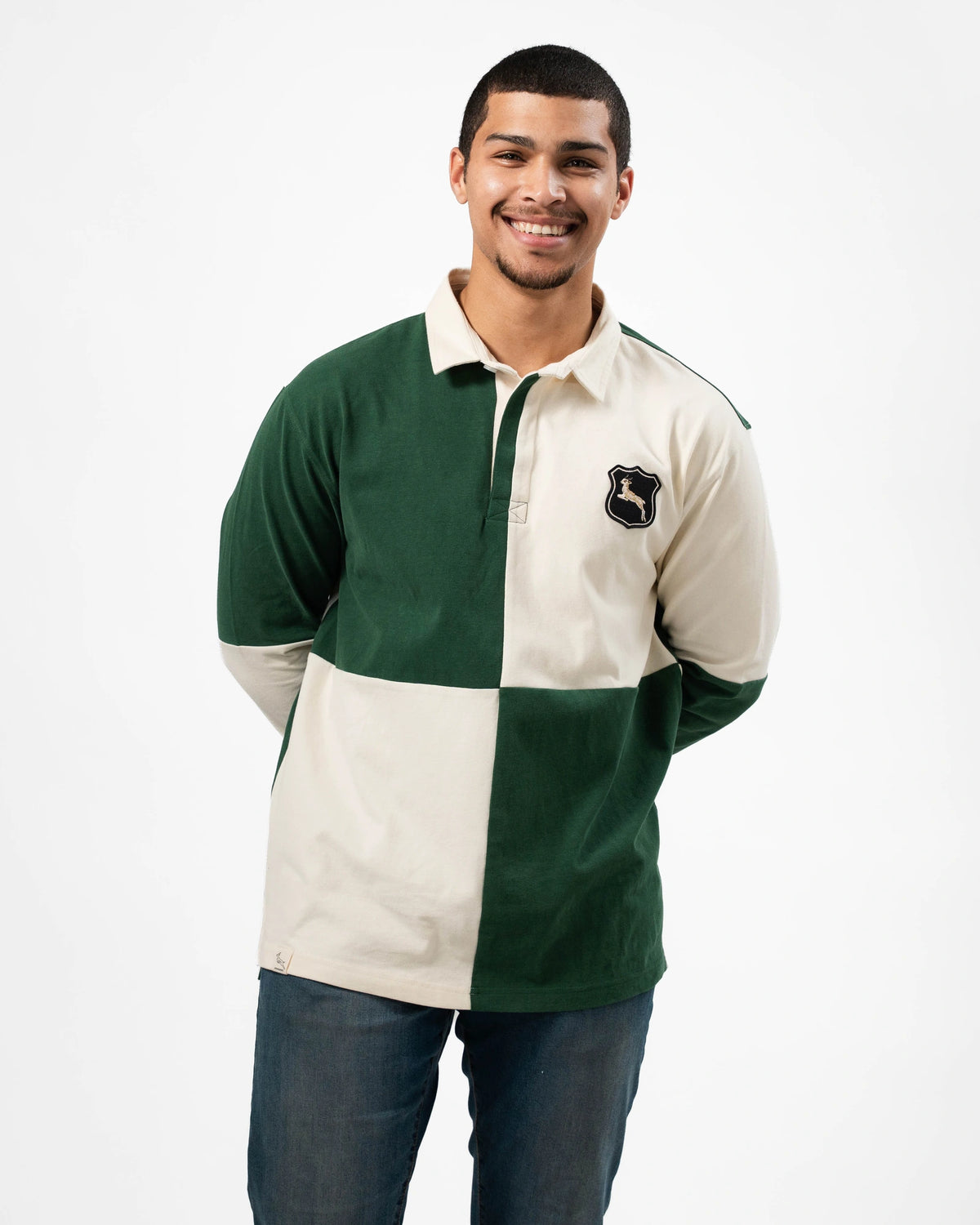 Springboks Colour Block LS Retro Rugby Jersey